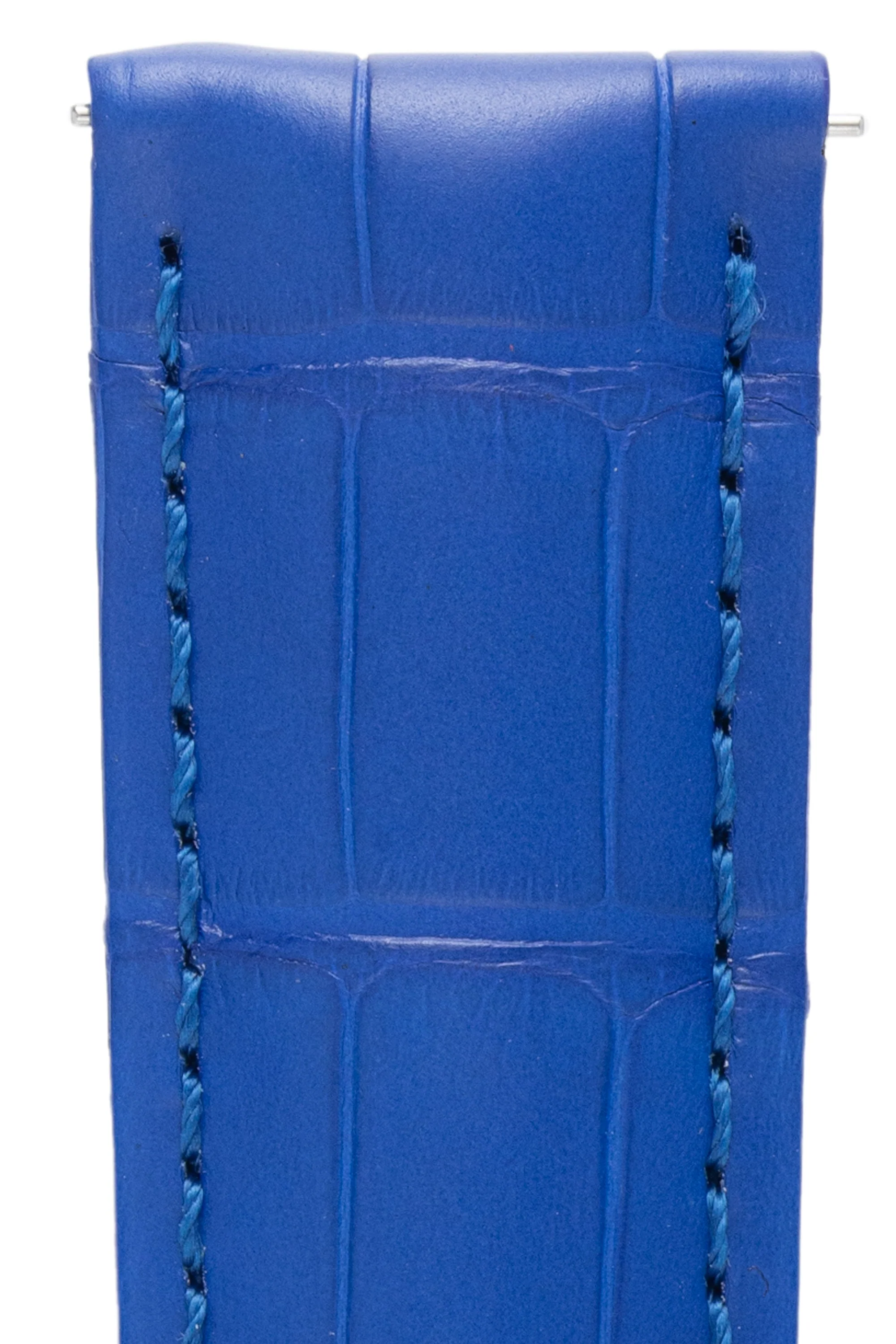 Hirsch TRITONE Padded Alligator Leather Watch Strap in ROYAL BLUE - Image 2