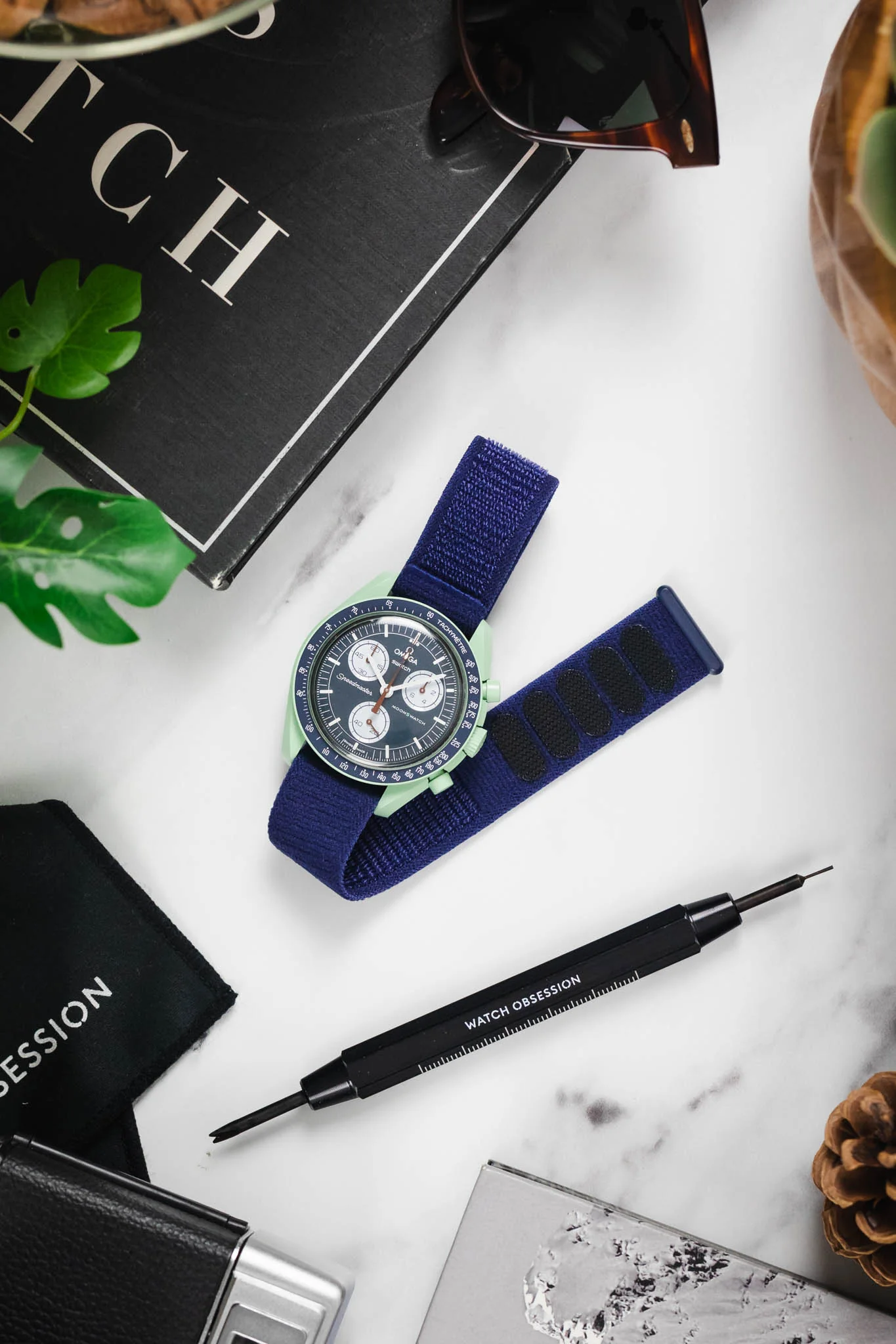 Hirsch VOCEM Fabric Watch Strap in BLUE - Image 7
