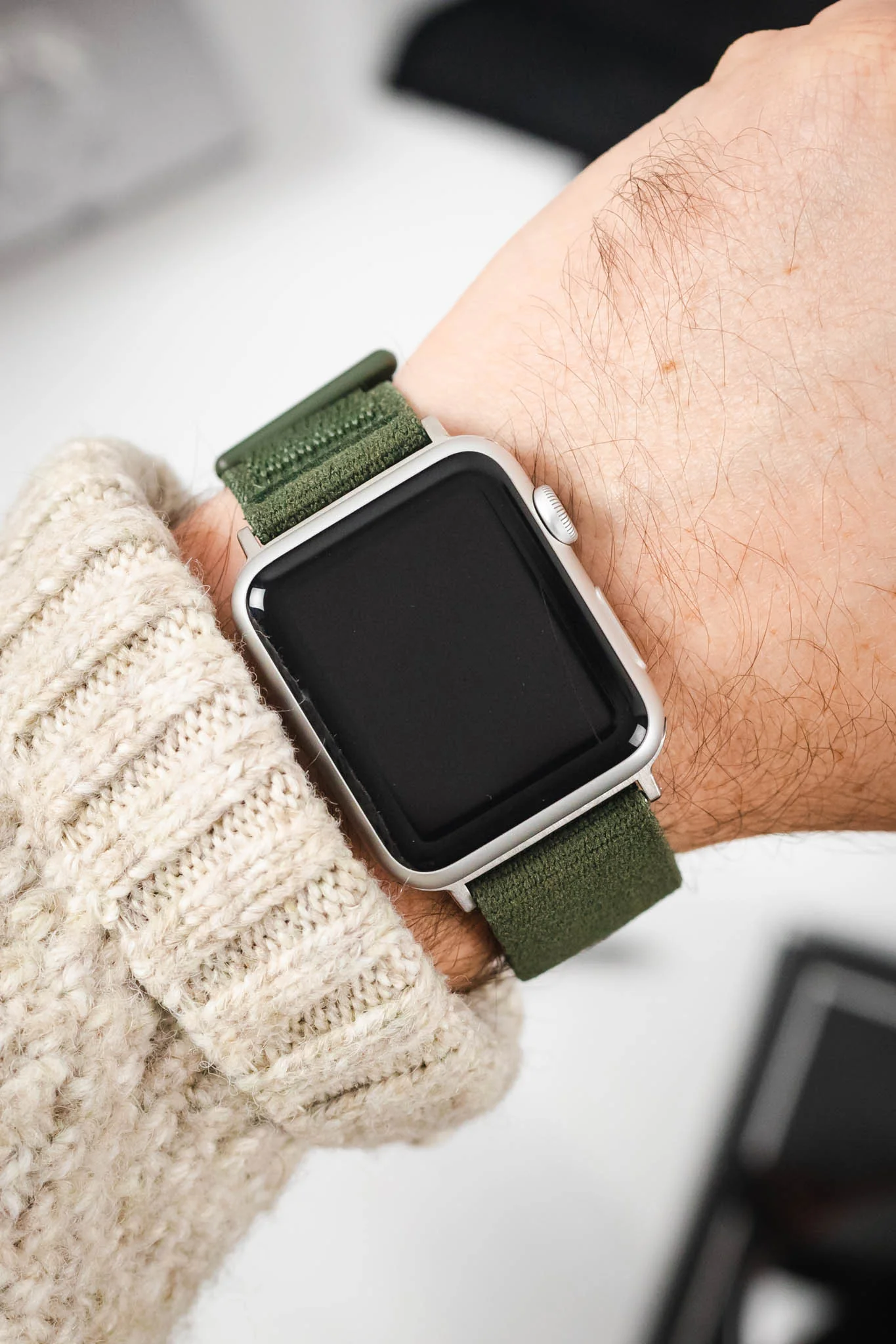Hirsch VOCEM Fabric Watch Strap in GREEN - Image 2