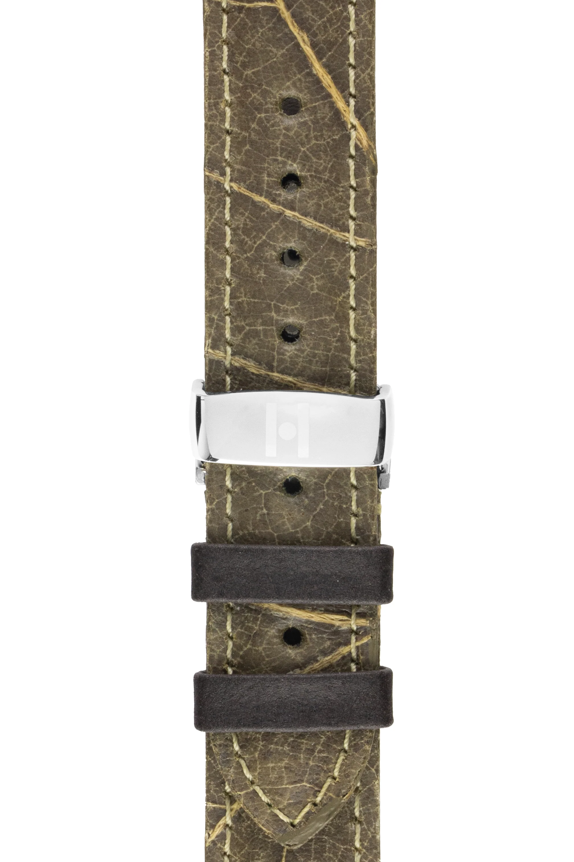 Hirsch WINE Vineyard-Leaf Vegan Watch Strap in GREEN - Image 6
