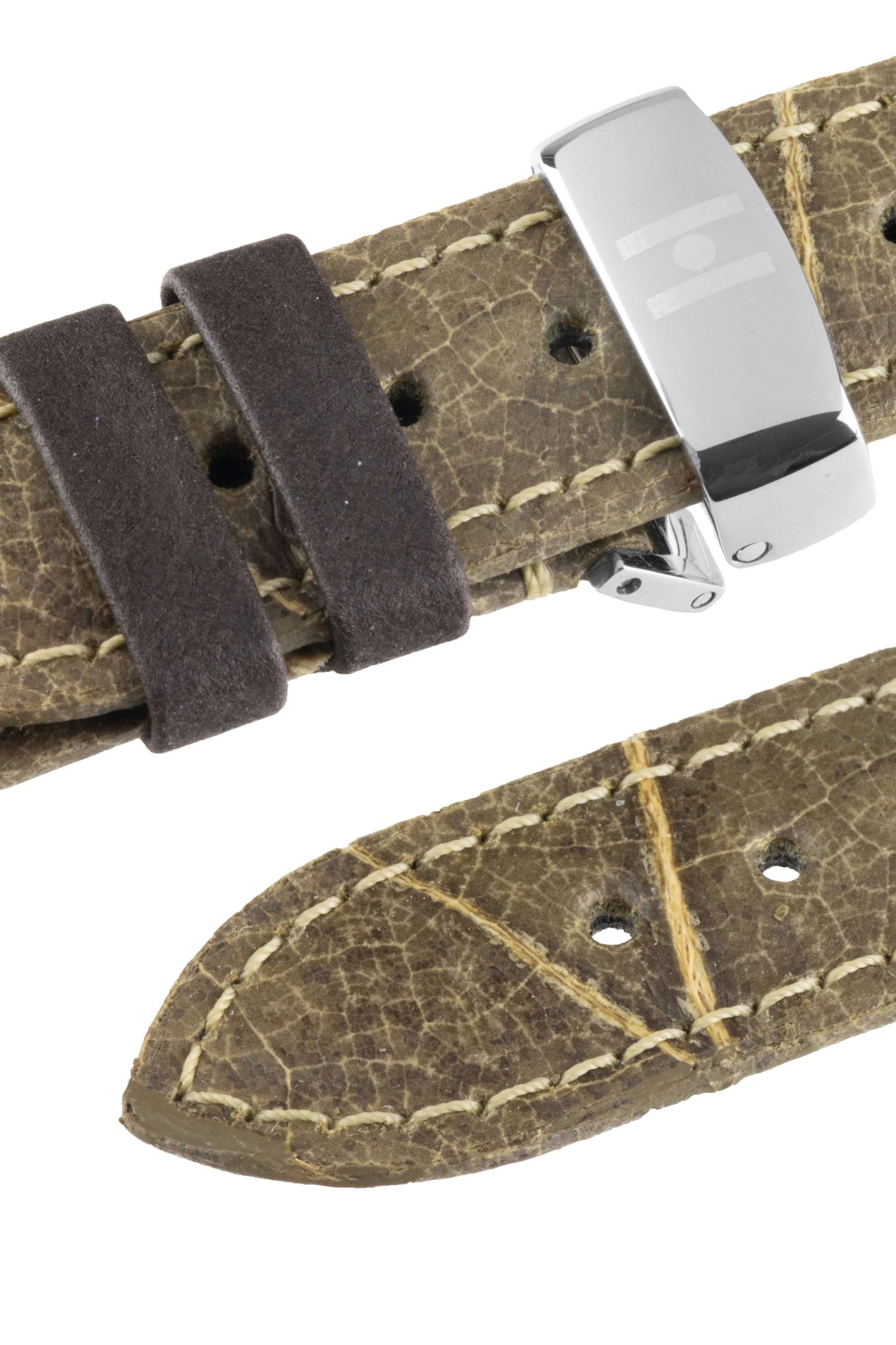 Hirsch WINE Vineyard-Leaf Vegan Watch Strap in GREEN - Image 7