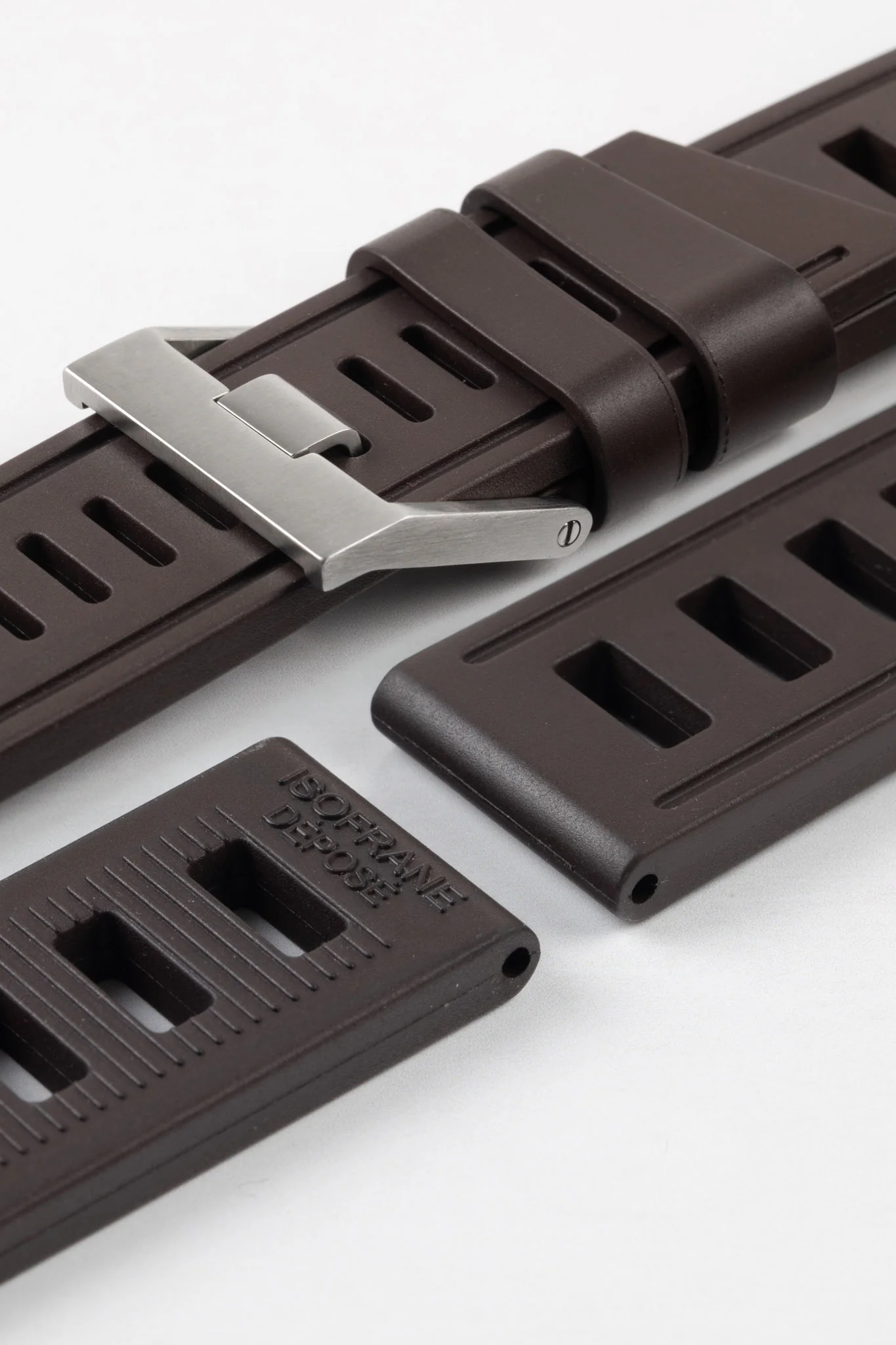 ISOfrane Rubber Dive Watch Strap in BROWN - Image 6