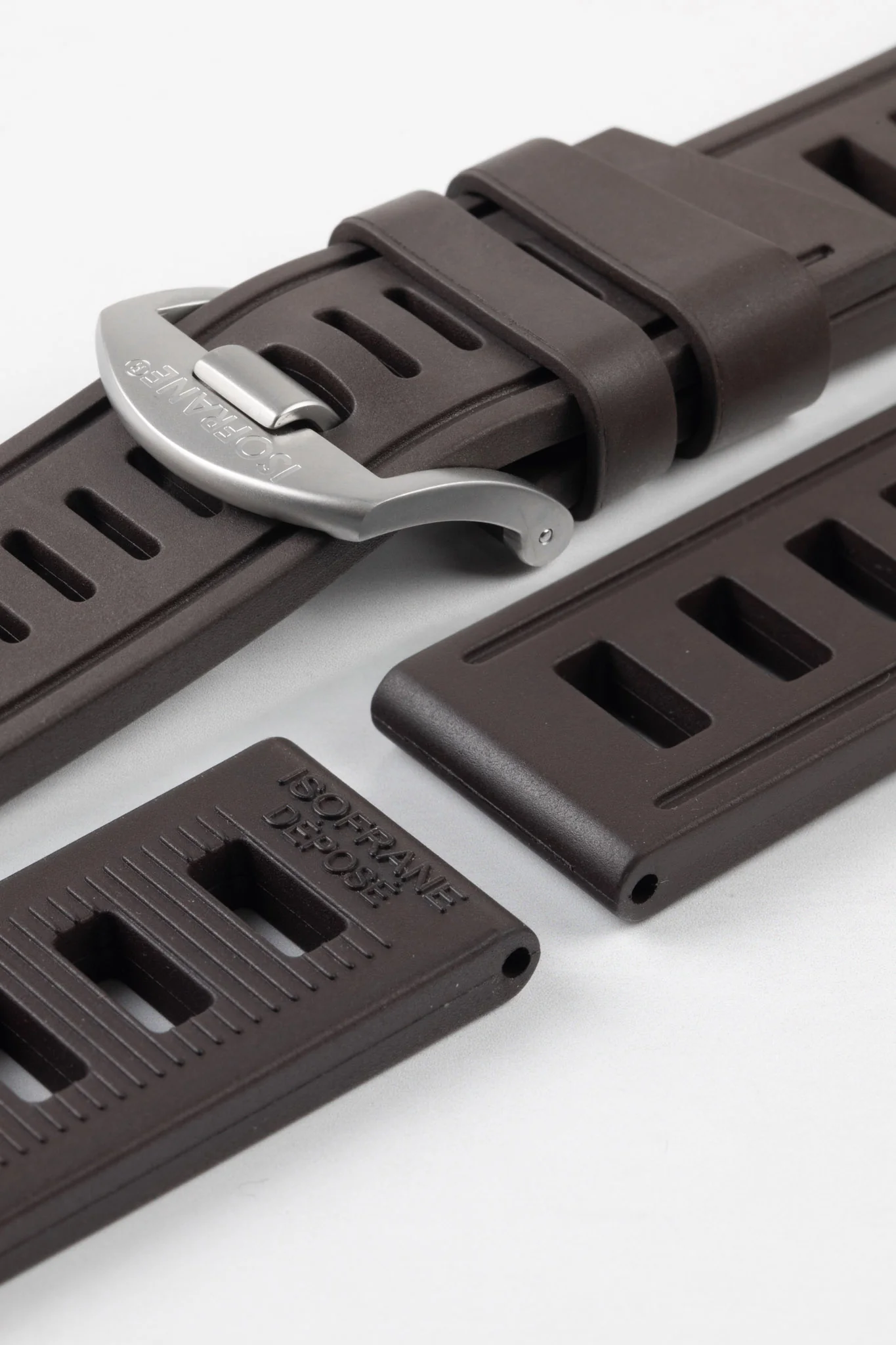 ISOfrane Rubber Dive Watch Strap in BROWN - Image 8