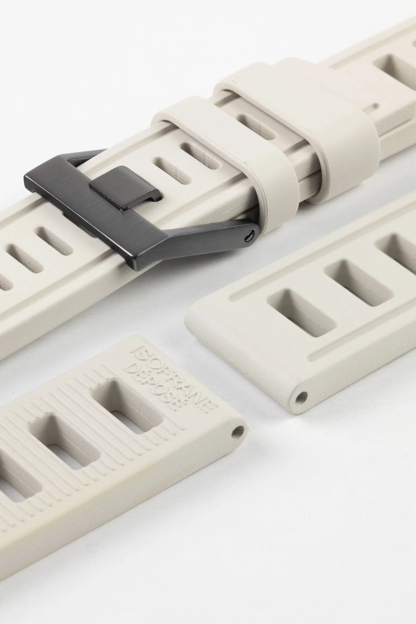 ISOfrane Rubber Dive Watch Strap in LIGHT GREY - Image 7