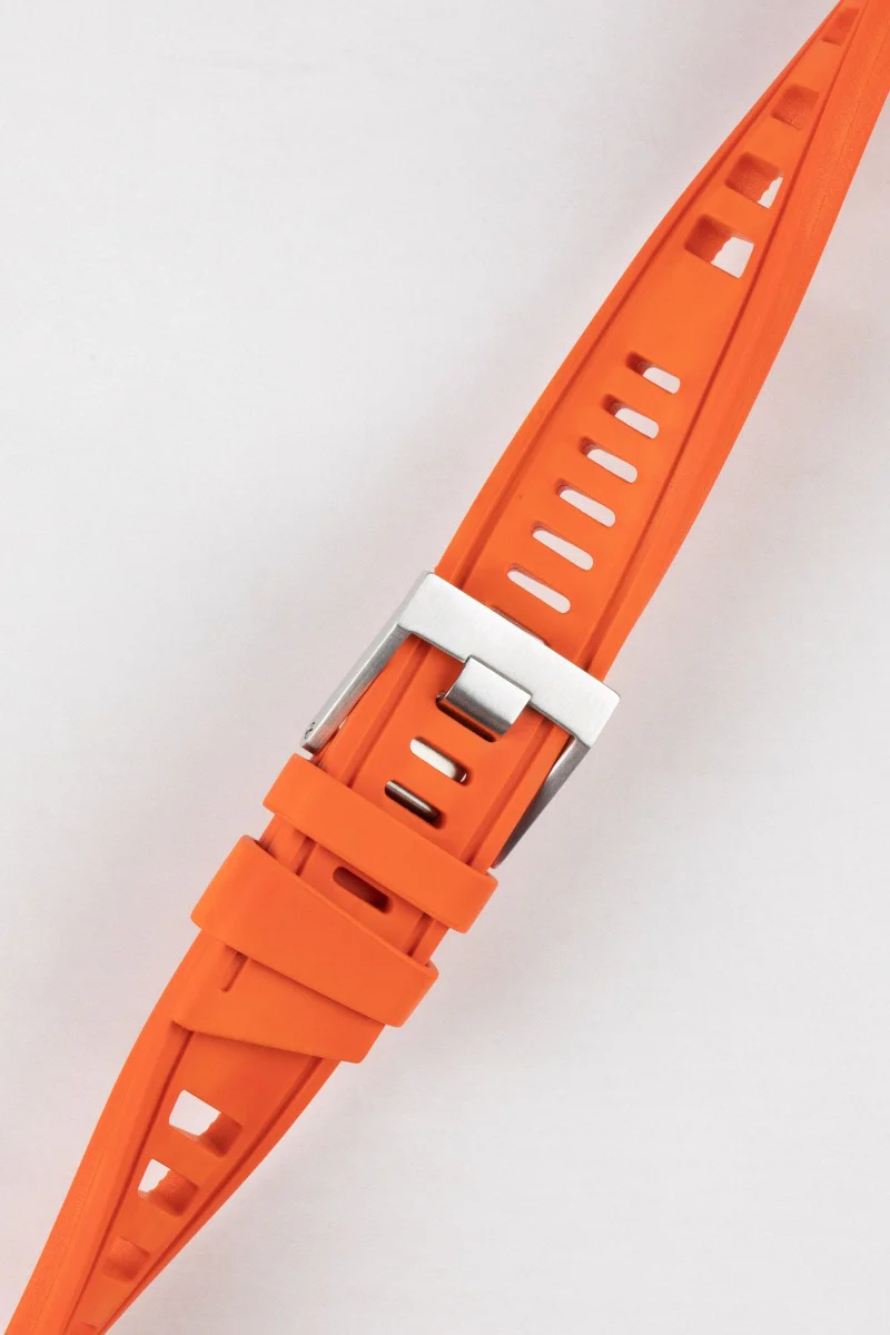 ISOfrane Rubber Dive Watch Strap in ORANGE - Image 3
