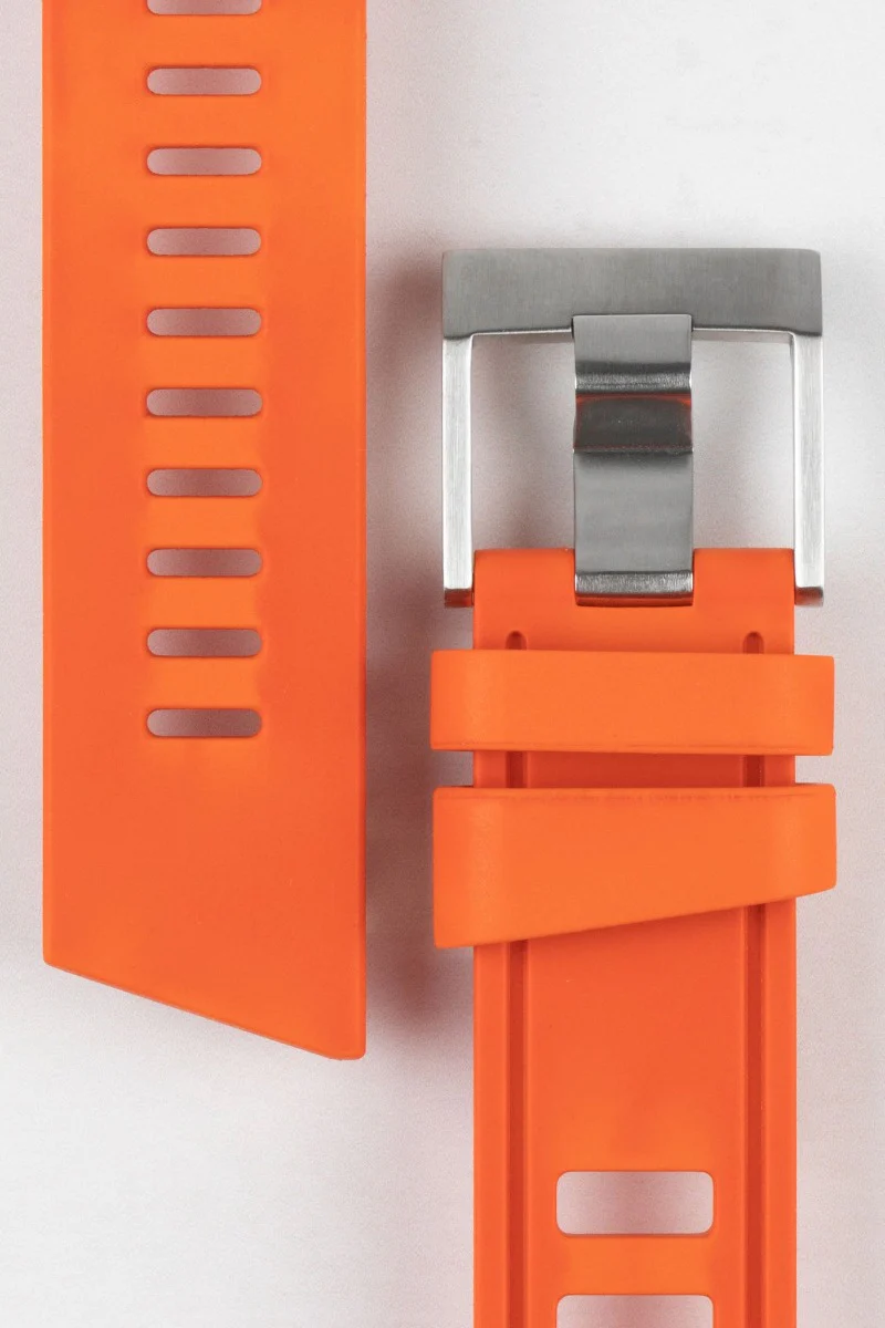 ISOfrane Rubber Dive Watch Strap in ORANGE - Image 5