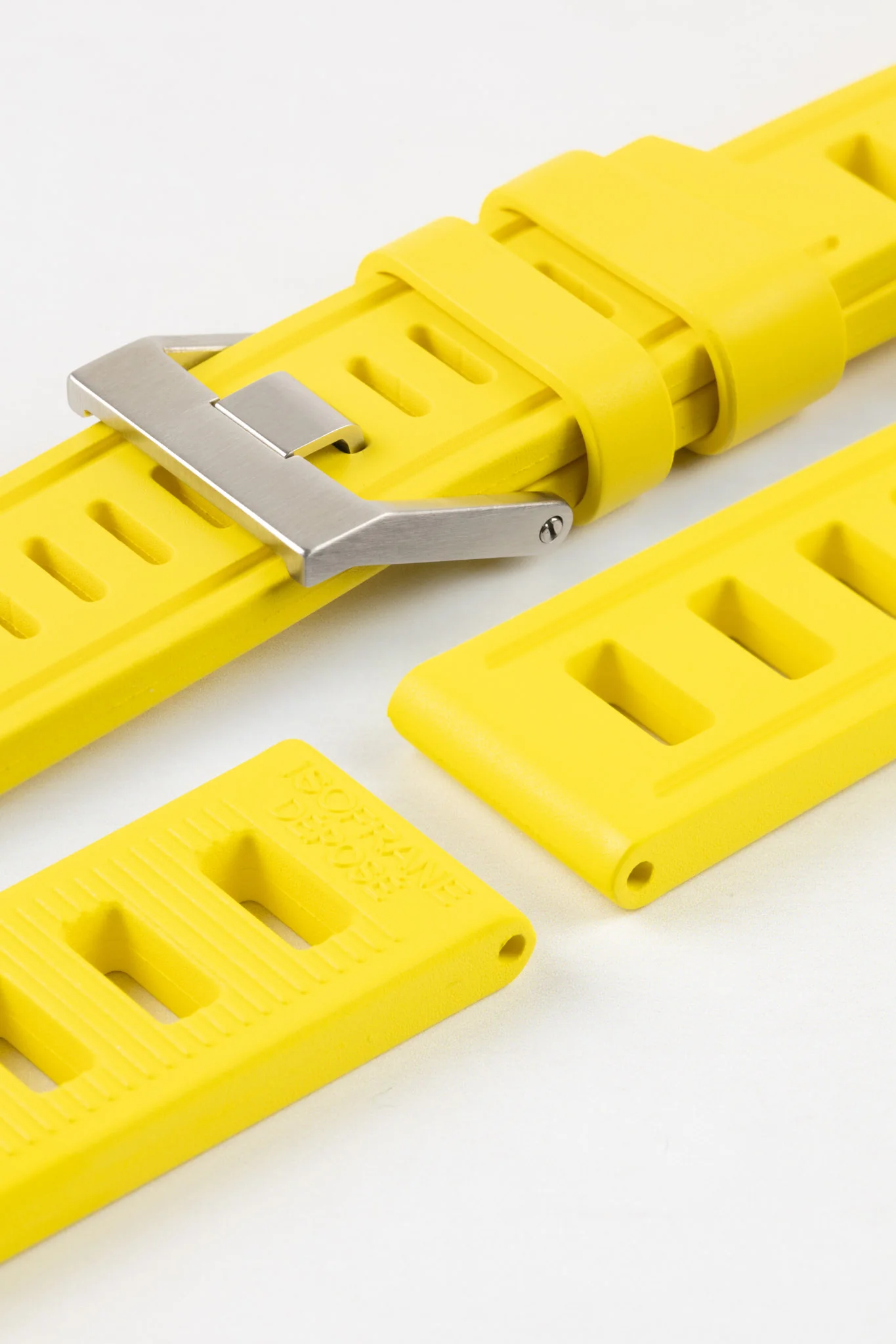 ISOfrane Rubber Dive Watch Strap in YELLOW - Image 6