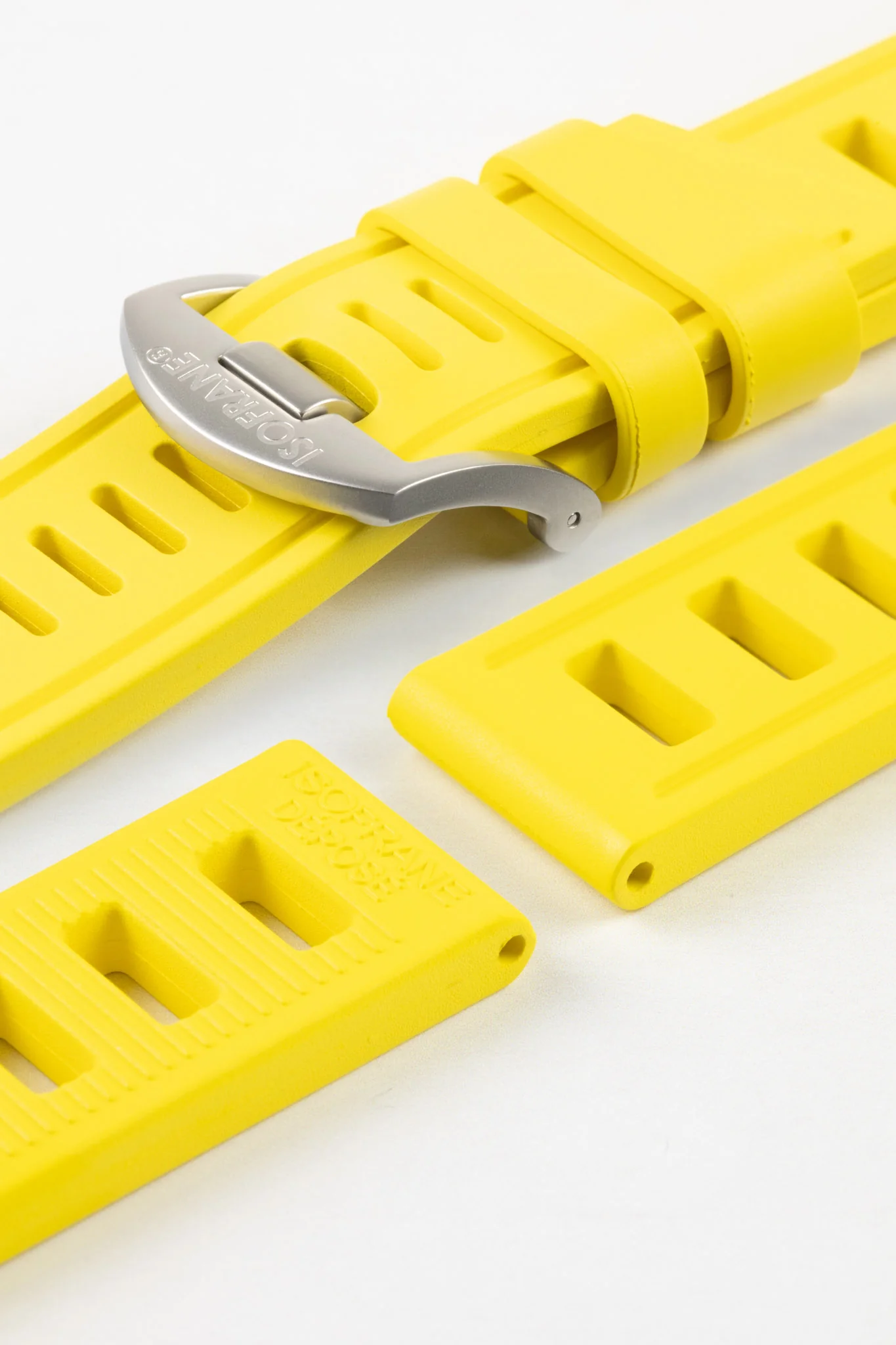 ISOfrane Rubber Dive Watch Strap in YELLOW - Image 8