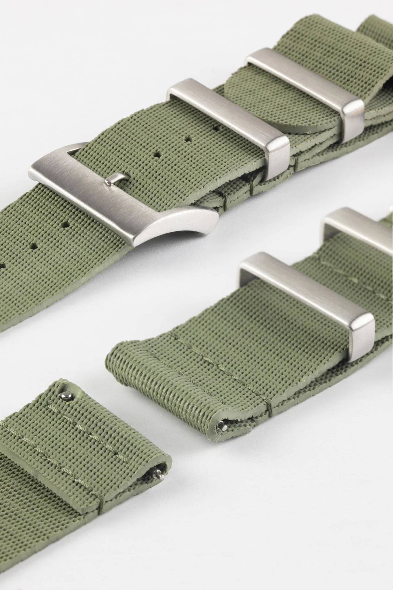 ISOSWISS CLASSIC 2-Piece Rubber Watch Strap in GREEN - Image 4