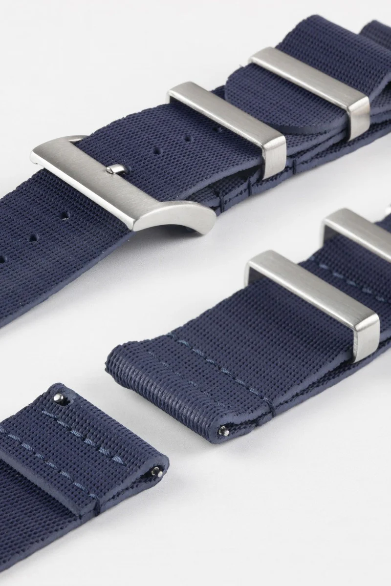 ISOSWISS CLASSIC 2-Piece Rubber Watch Strap in NAVY - Image 4