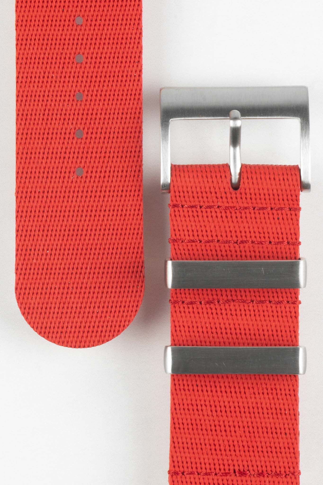 ISOSWISS CLASSIC 2-Piece Rubber Watch Strap in RED - Image 2