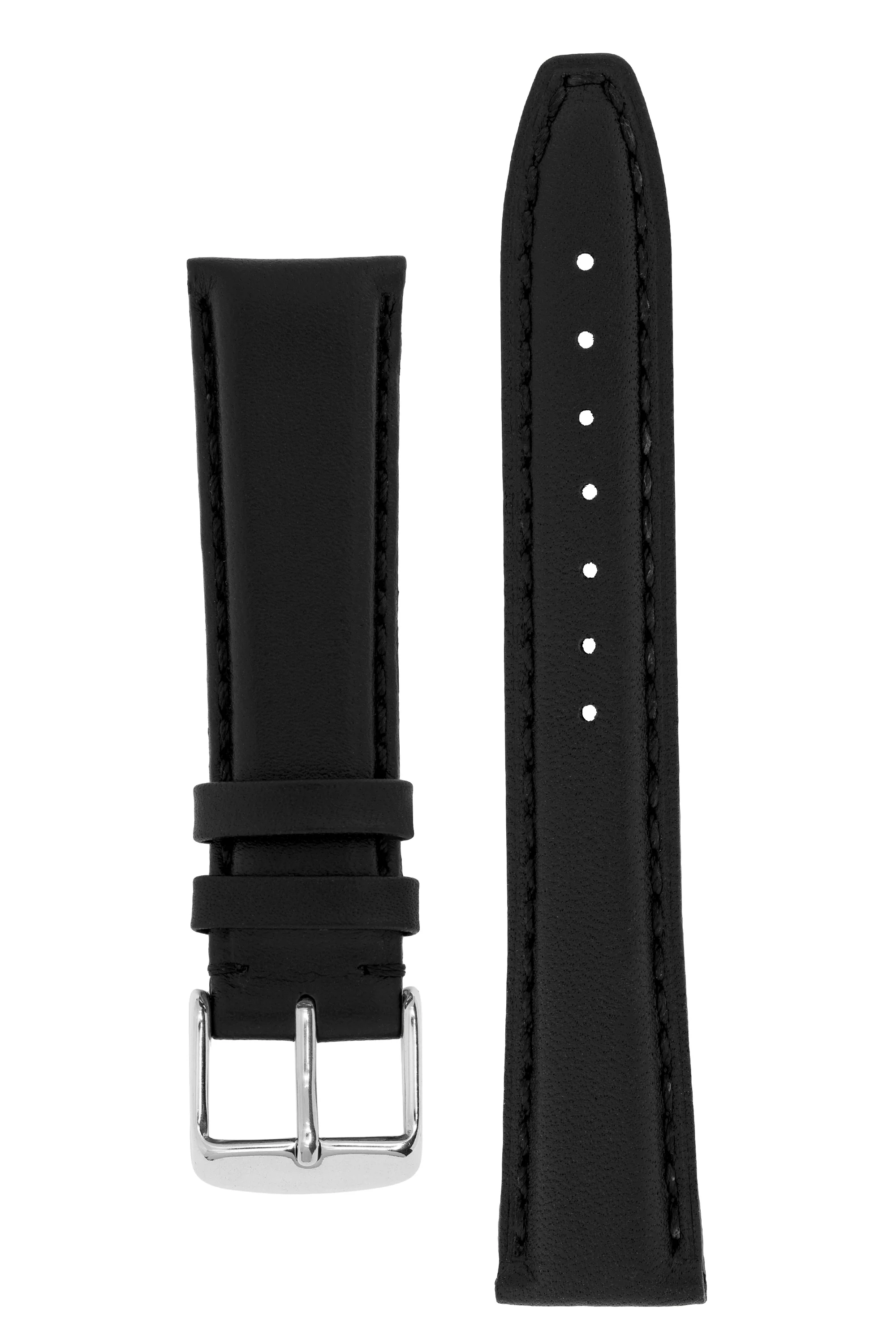 IWC-Style Calf Leather Watch Strap in BLACK - Image 3