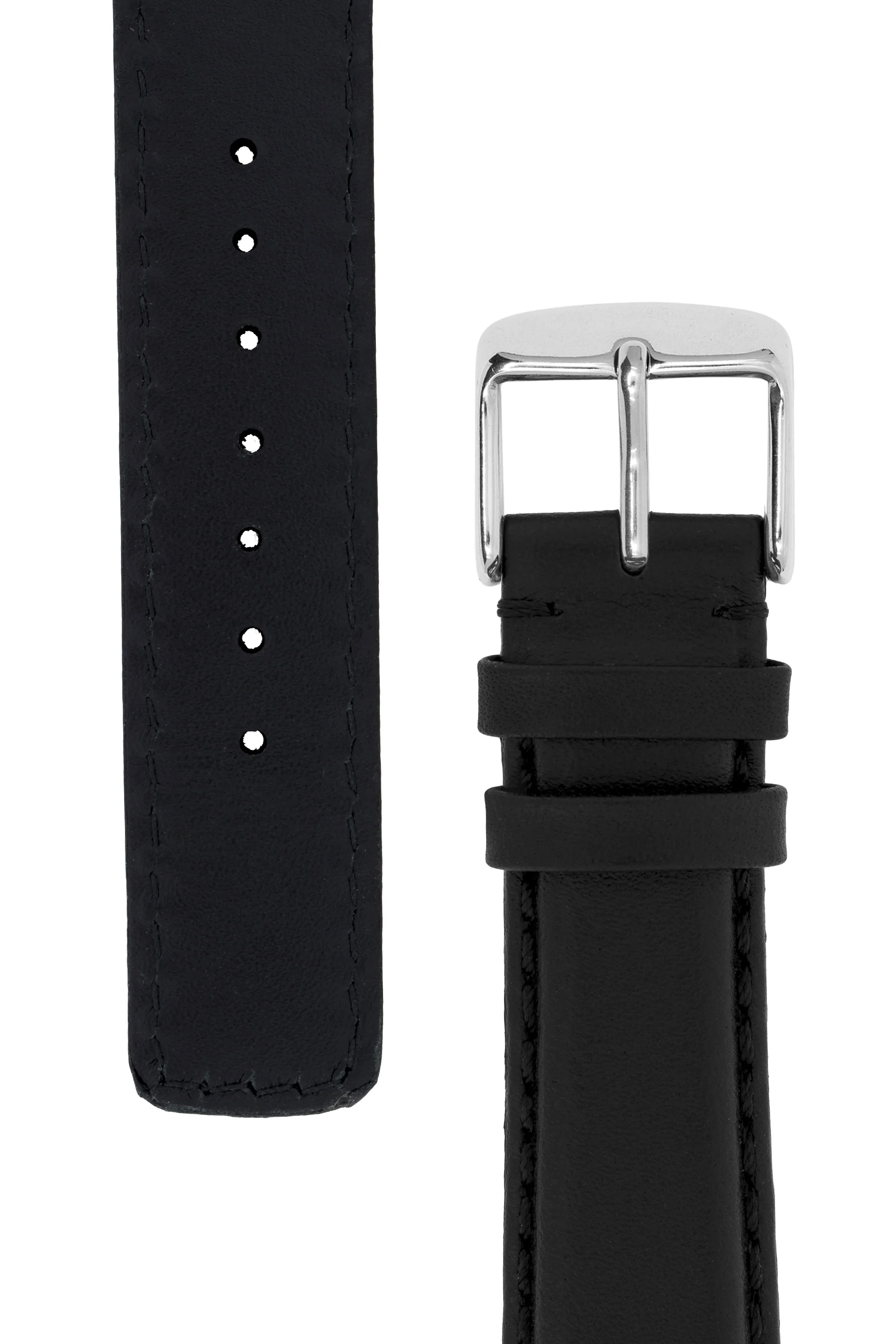 IWC-Style Calf Leather Watch Strap in BLACK - Image 4