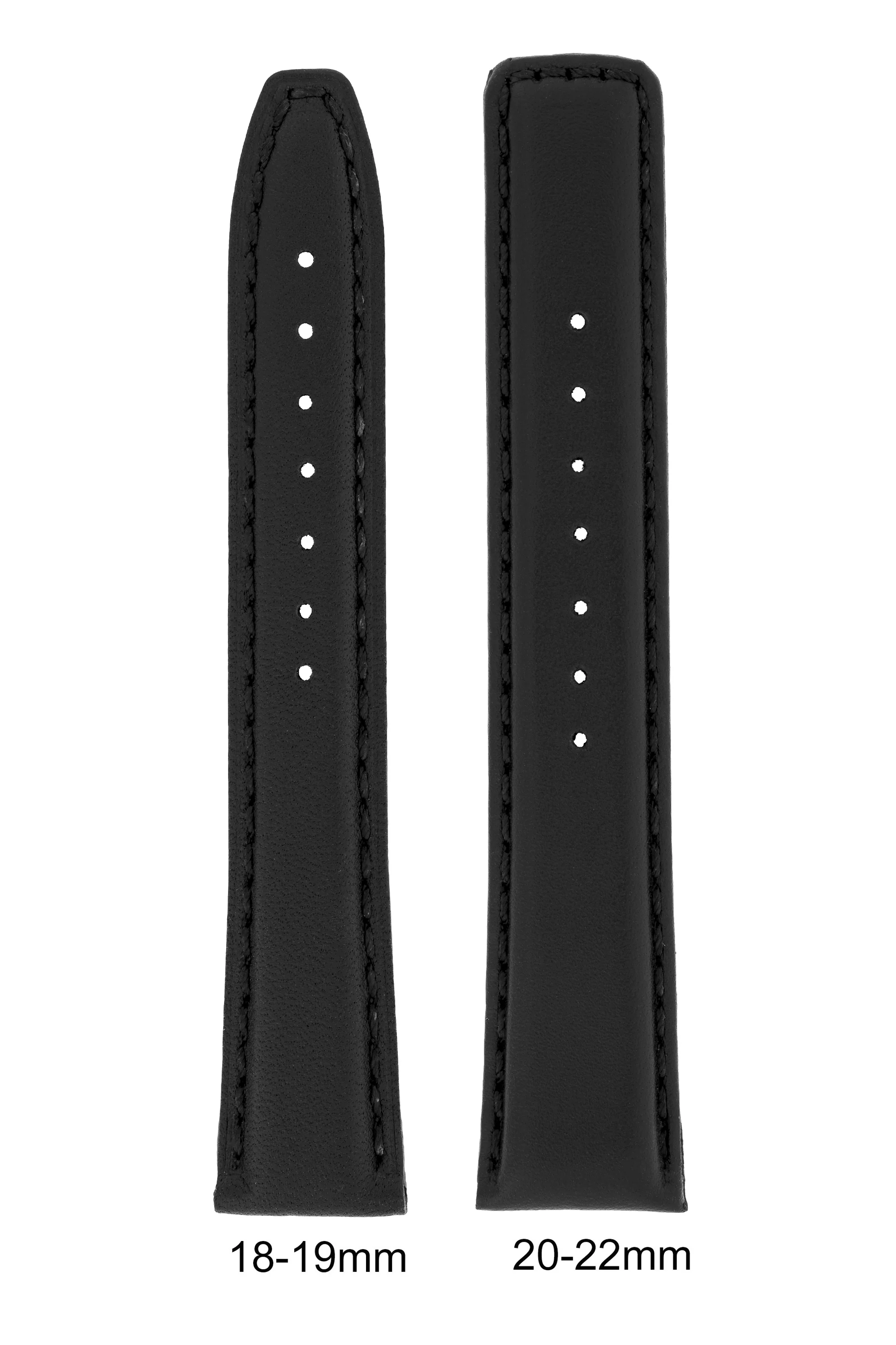 IWC-Style Calf Leather Watch Strap in BLACK - Image 6