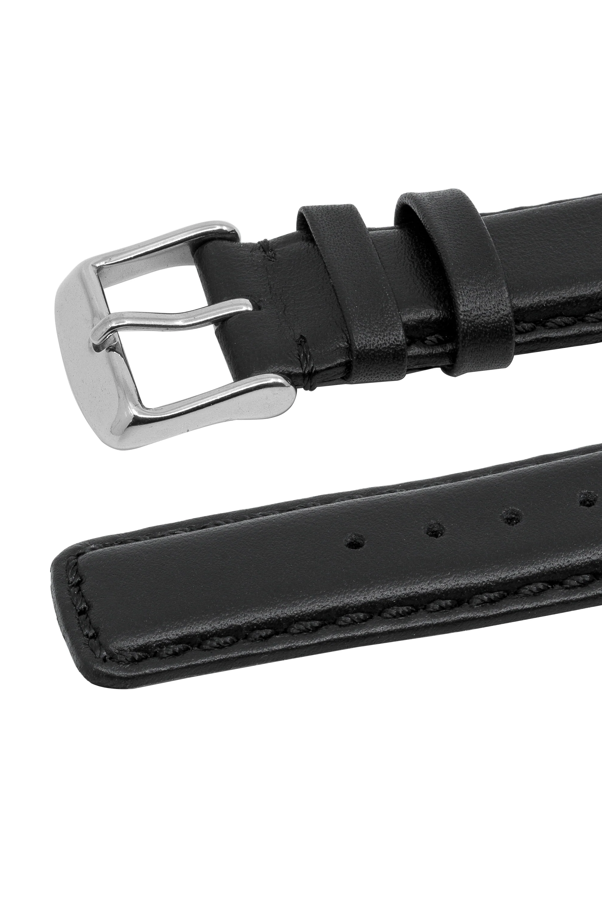 IWC-Style Calf Leather Watch Strap in BLACK - Image 7