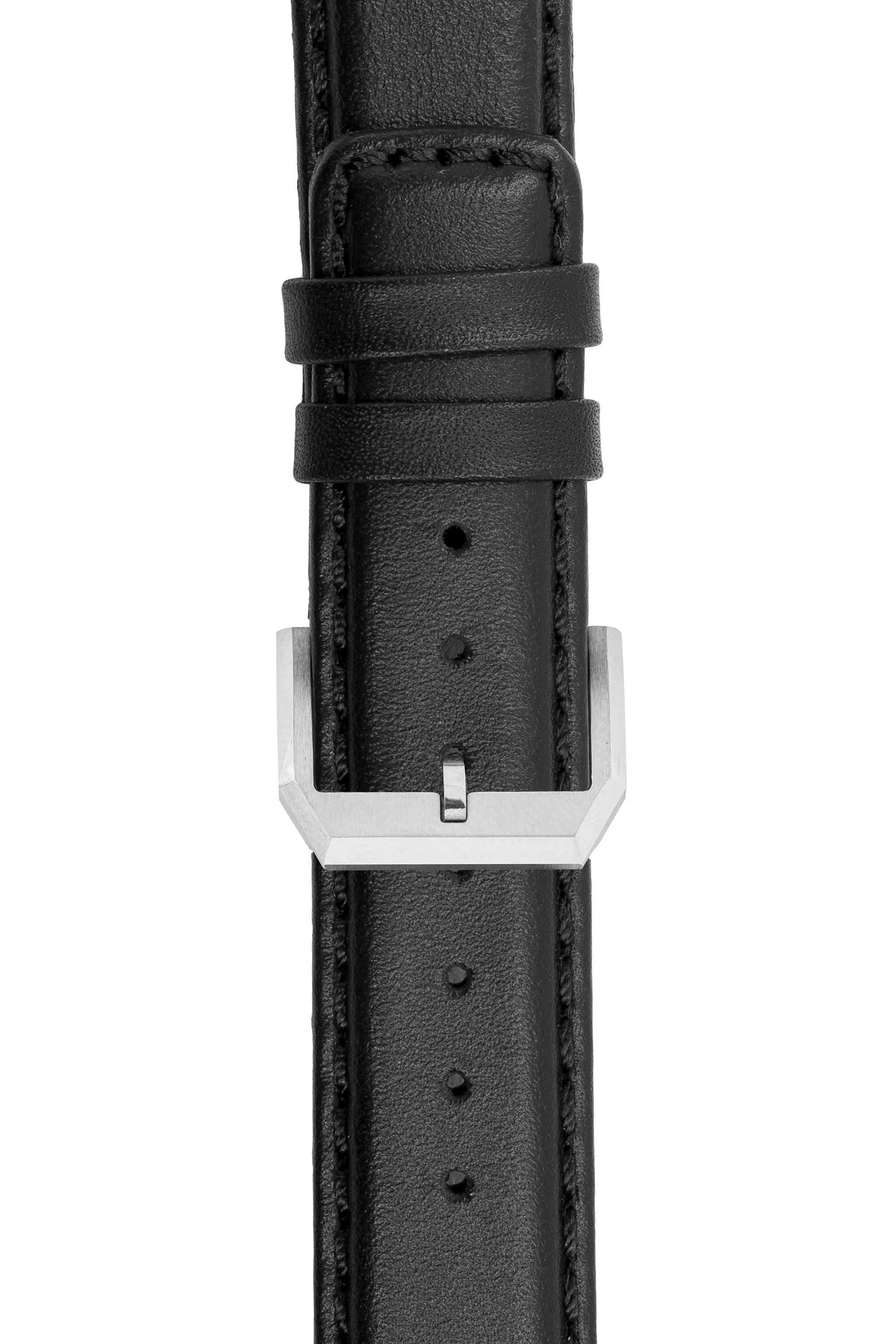 IWC-Style Calf Leather Watch Strap in BLACK - Image 8