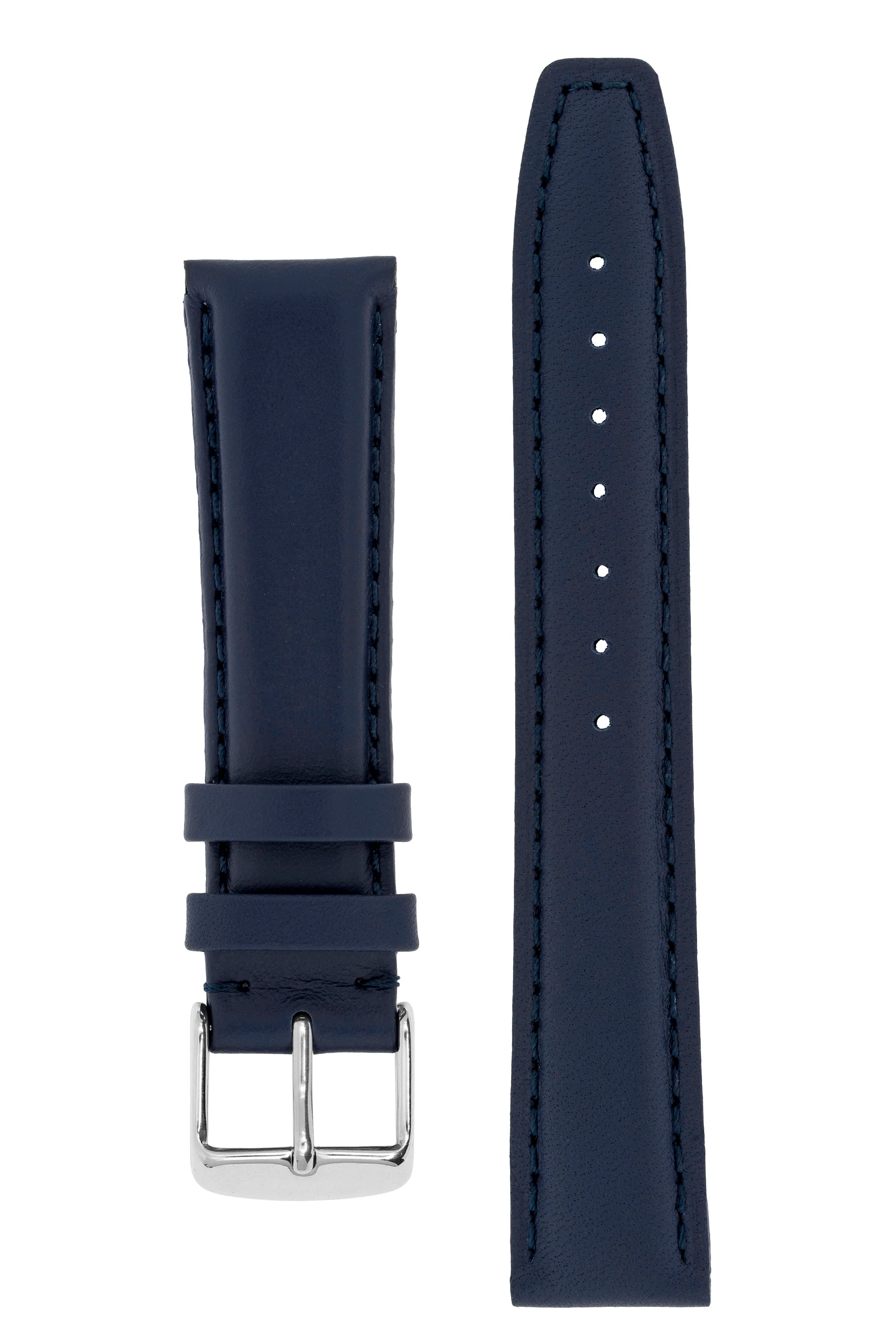 IWC-Style Calf Leather Watch Strap in BLUE - Image 3