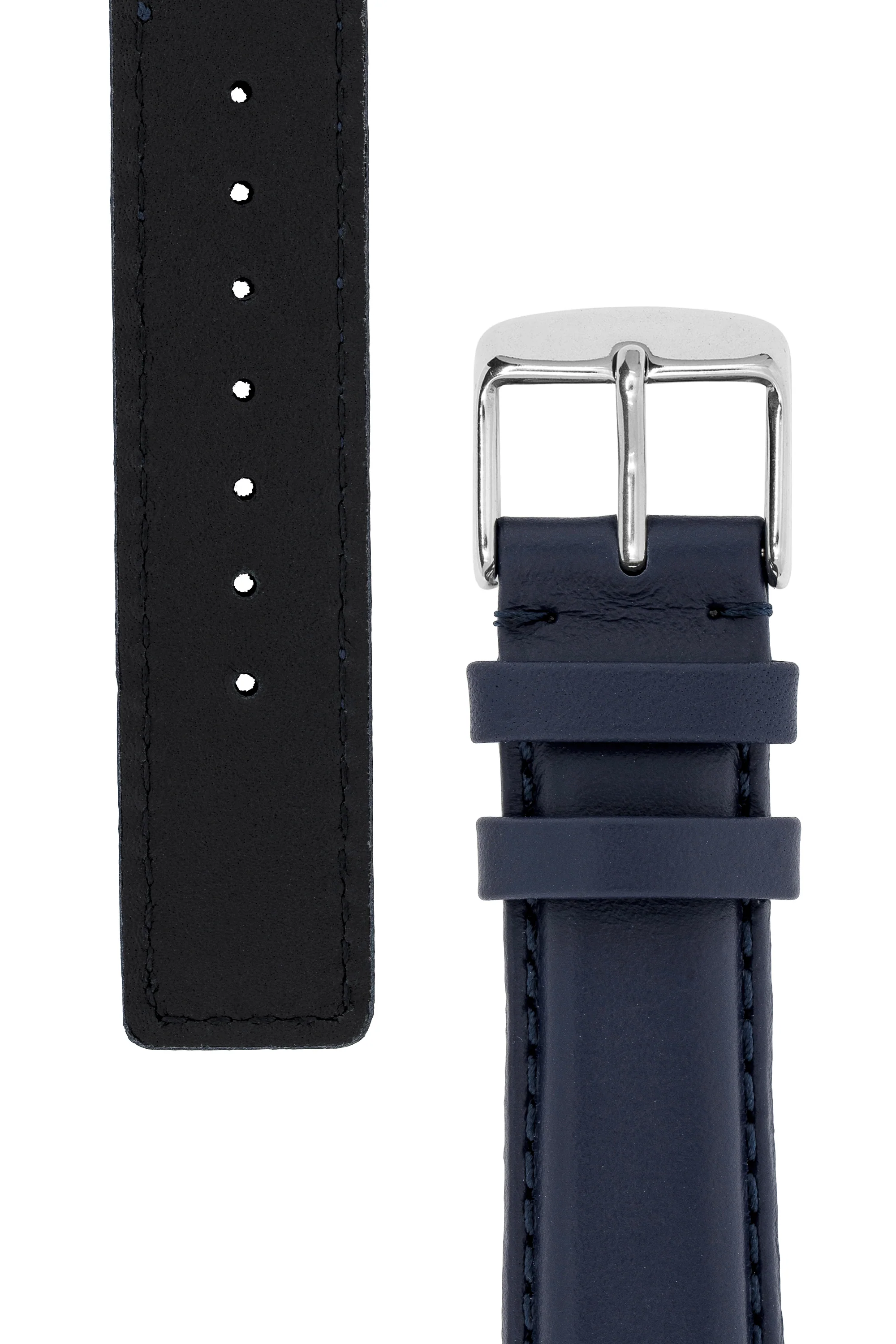 IWC-Style Calf Leather Watch Strap in BLUE - Image 4