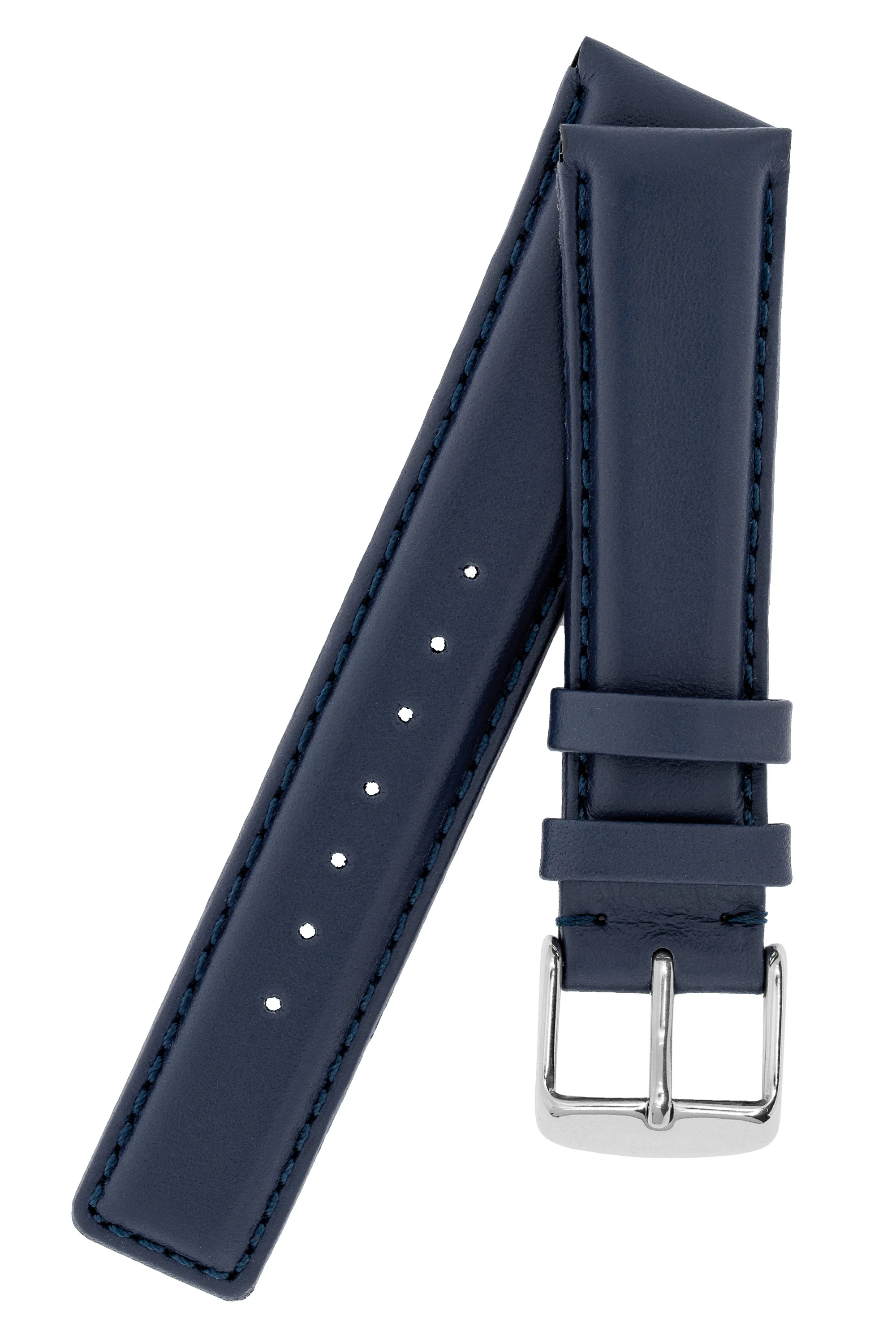 IWC-Style Calf Leather Watch Strap in BLUE - Image 5