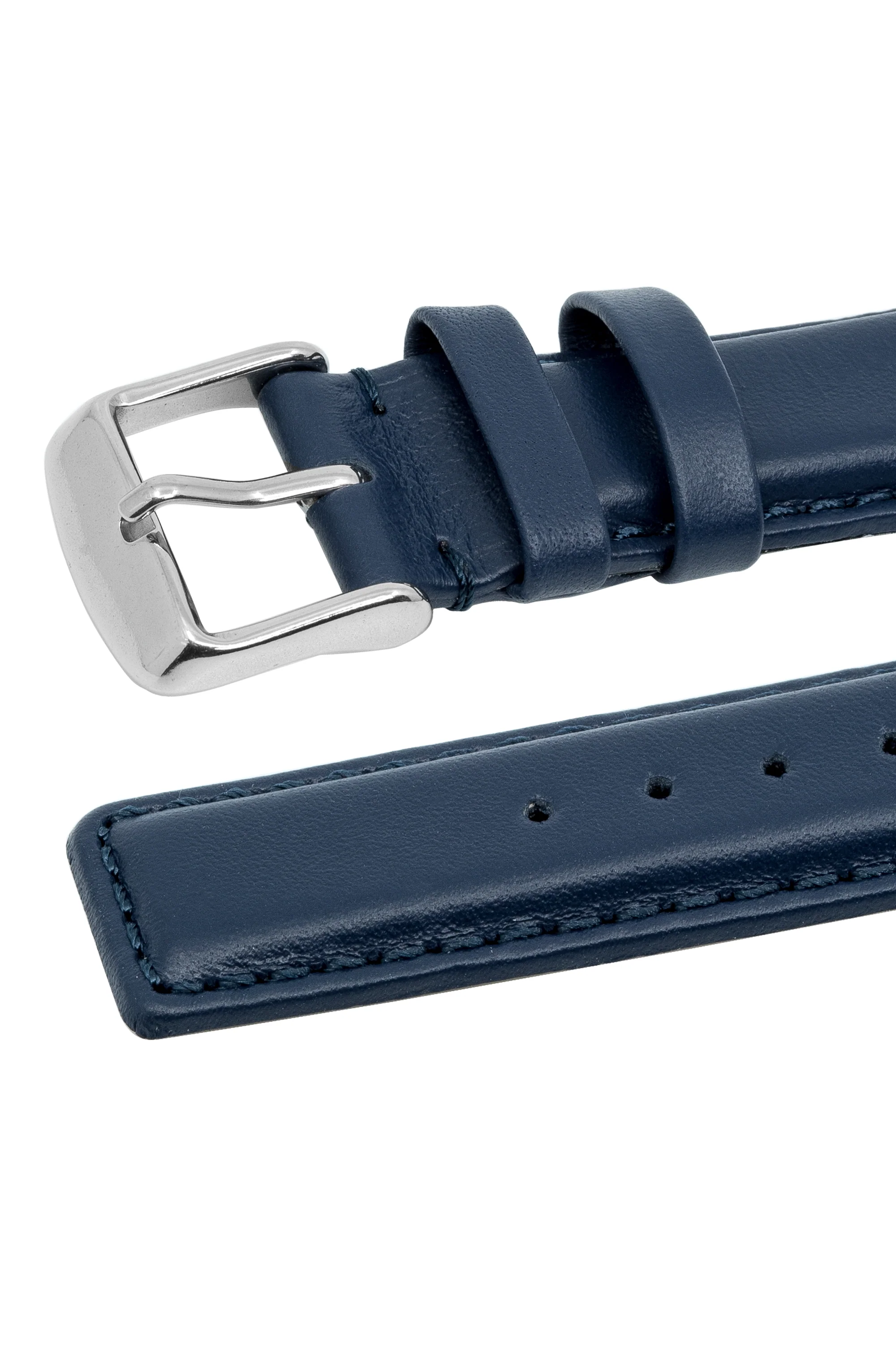 IWC-Style Calf Leather Watch Strap in BLUE - Image 7