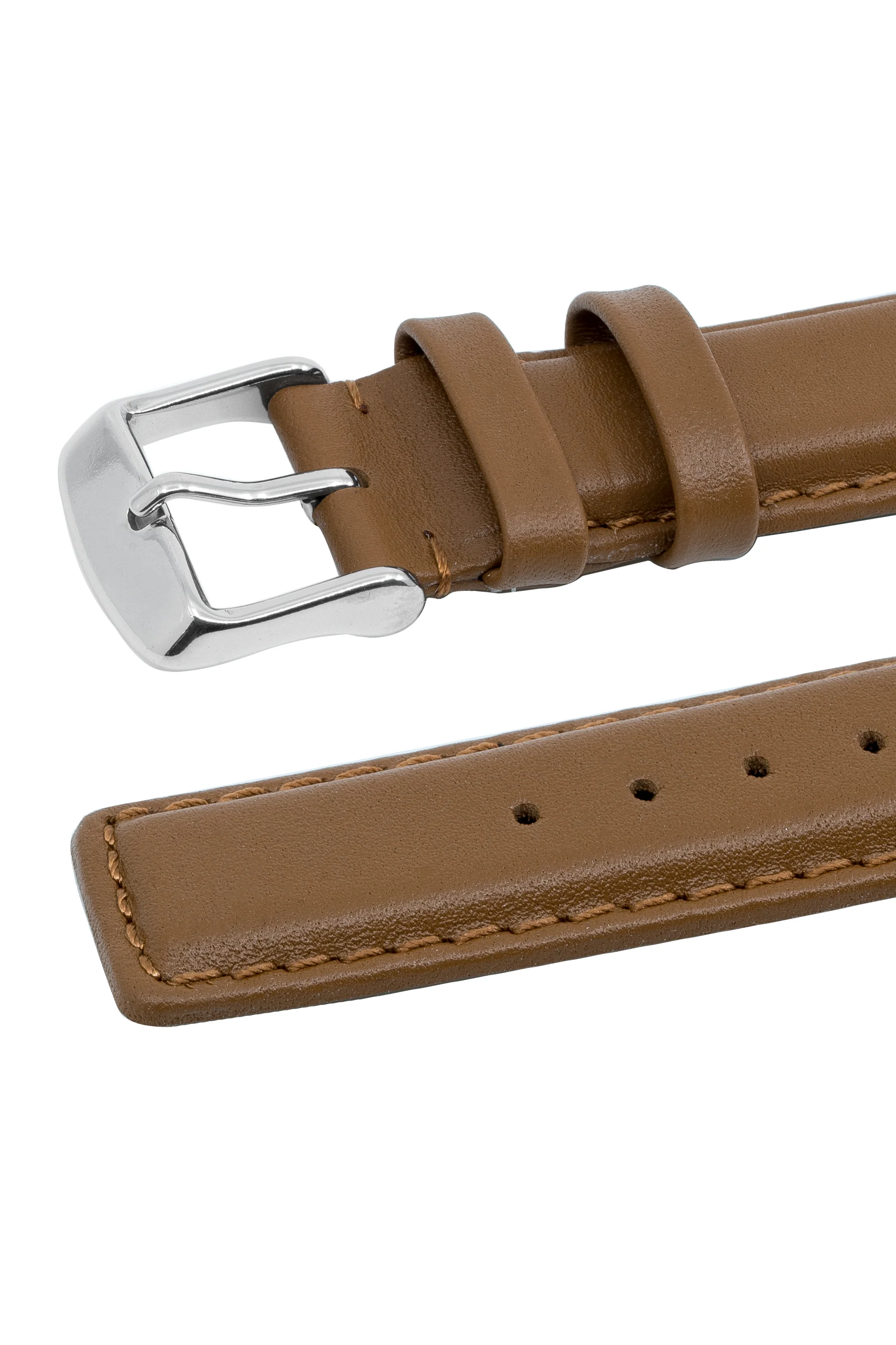 IWC-Style Calf Leather Watch Strap in CARAMEL - Image 7