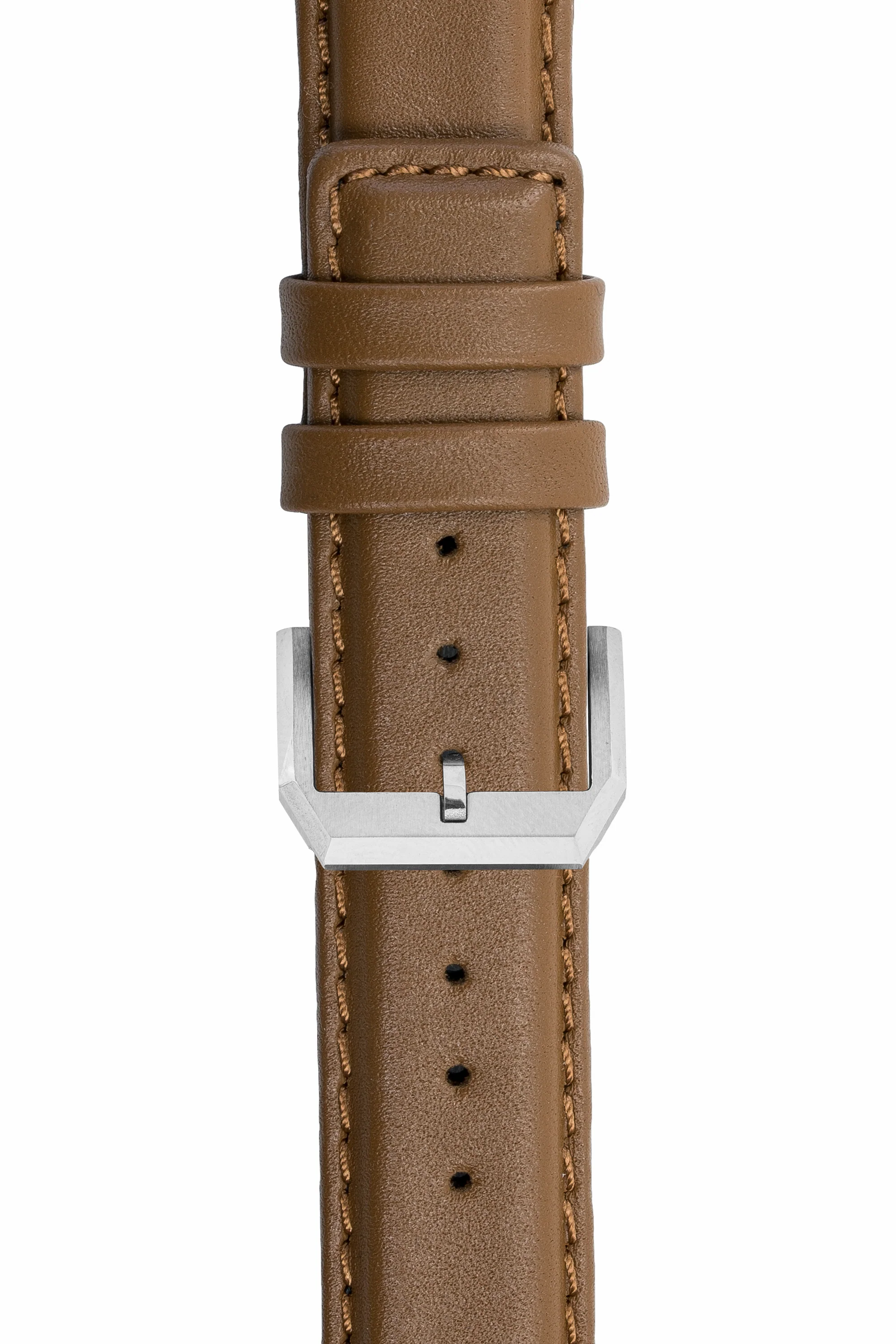 IWC-Style Calf Leather Watch Strap in CARAMEL - Image 8