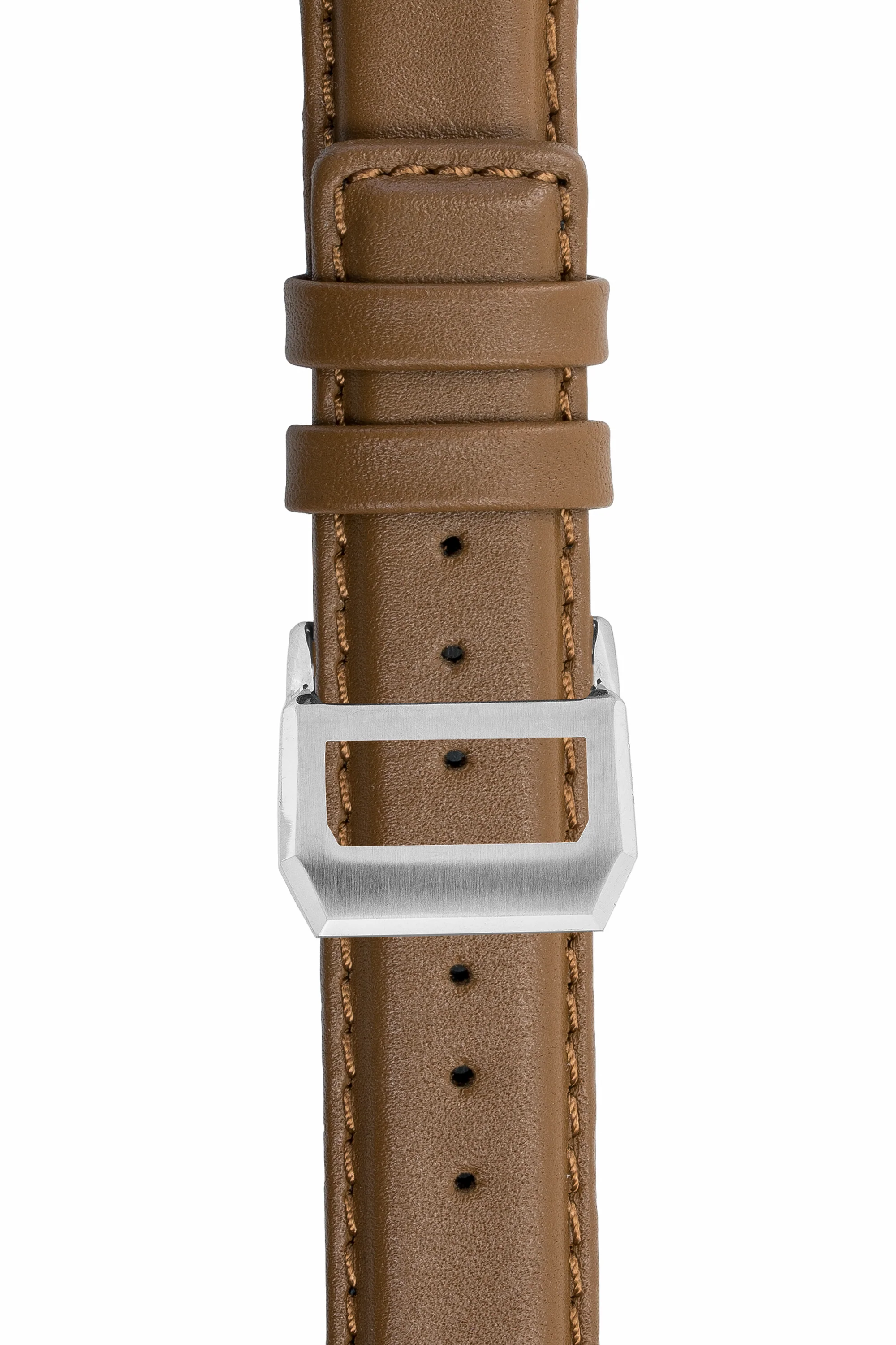 IWC-Style Calf Leather Watch Strap in CARAMEL - Image 9