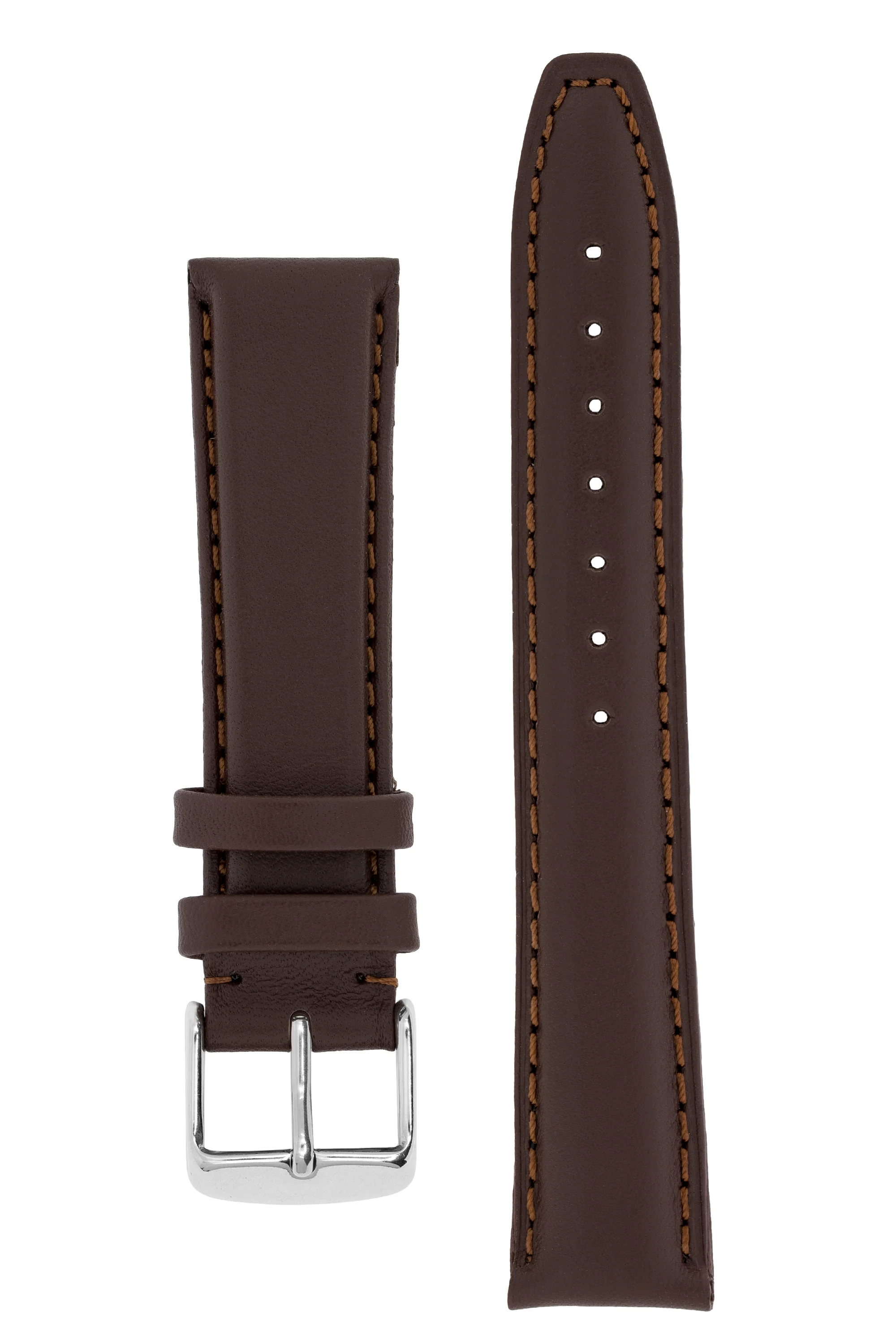 IWC-Style Calf Leather Watch Strap in DARK BROWN - Image 3