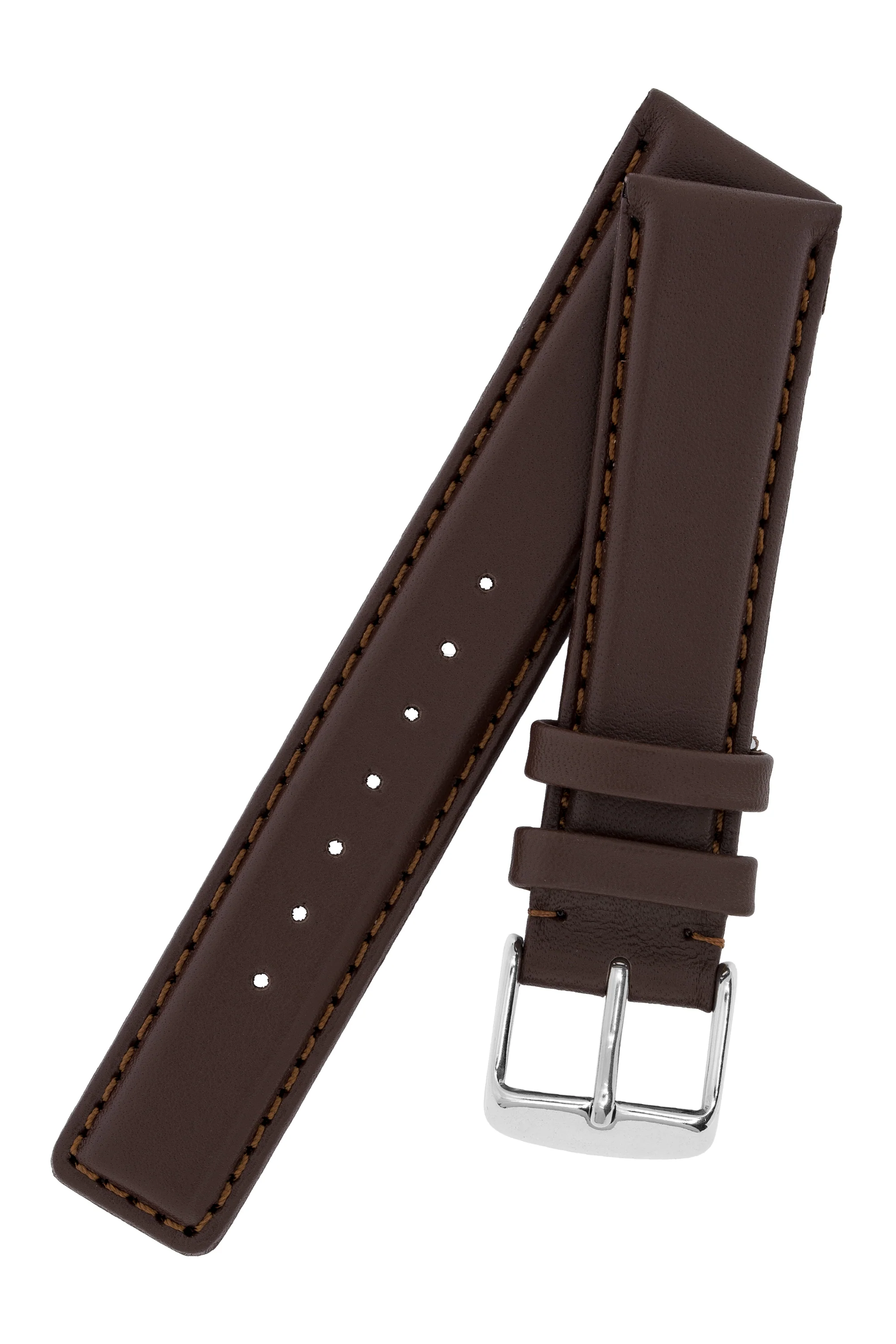 IWC-Style Calf Leather Watch Strap in DARK BROWN - Image 5
