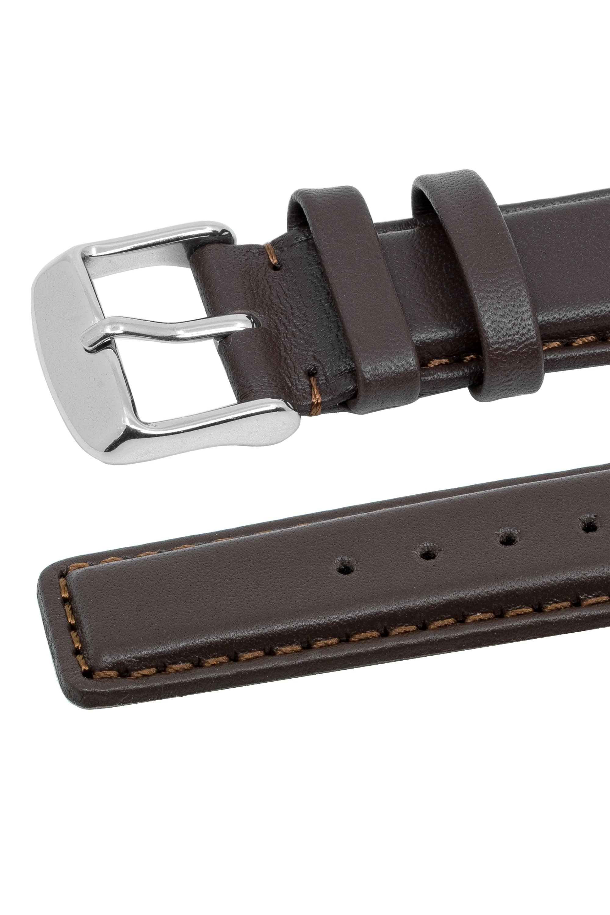 IWC-Style Calf Leather Watch Strap in DARK BROWN - Image 7