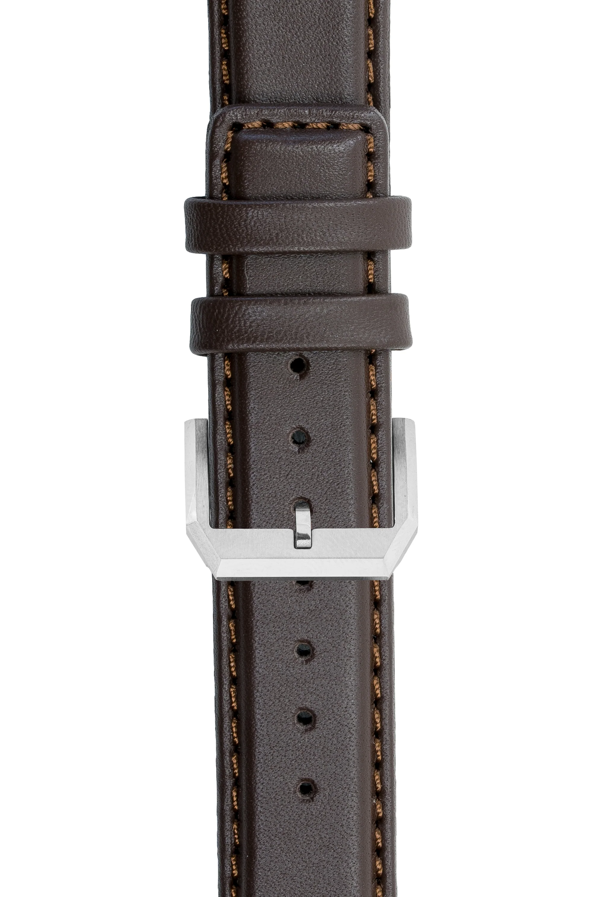 IWC-Style Calf Leather Watch Strap in DARK BROWN - Image 8