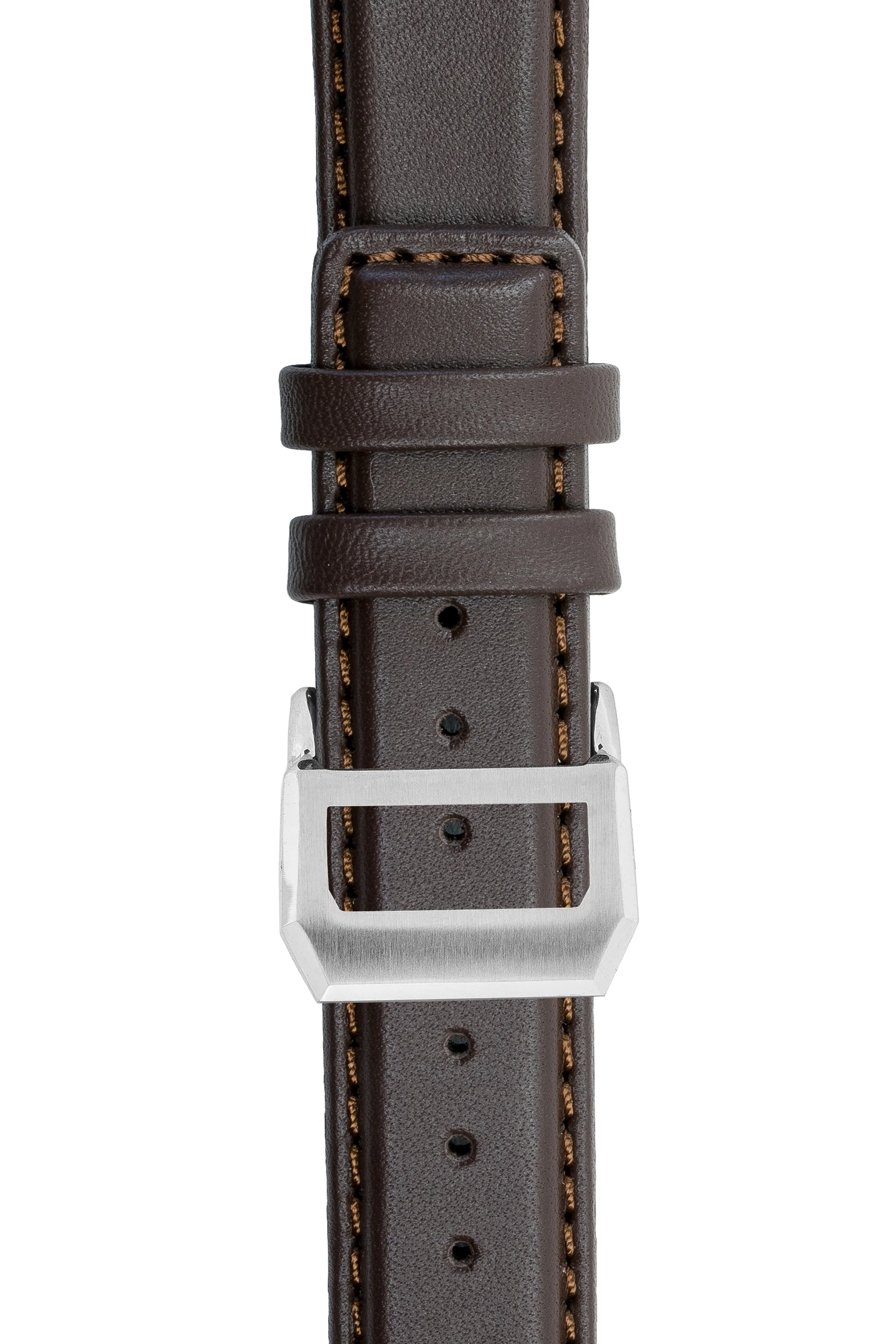 IWC-Style Calf Leather Watch Strap in DARK BROWN - Image 9