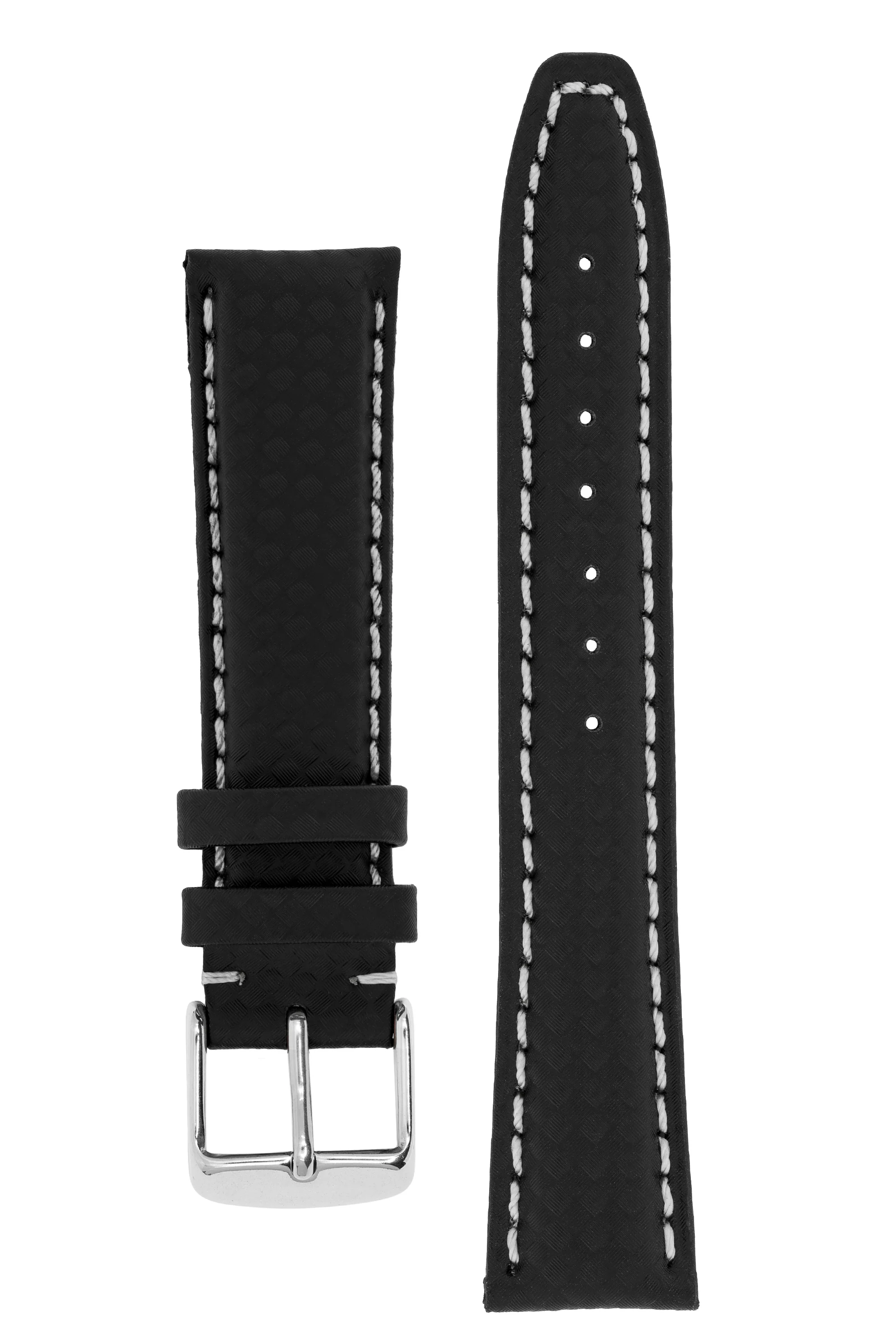IWC-Style Carbon Embossed Watch Strap in BLACK - Image 3