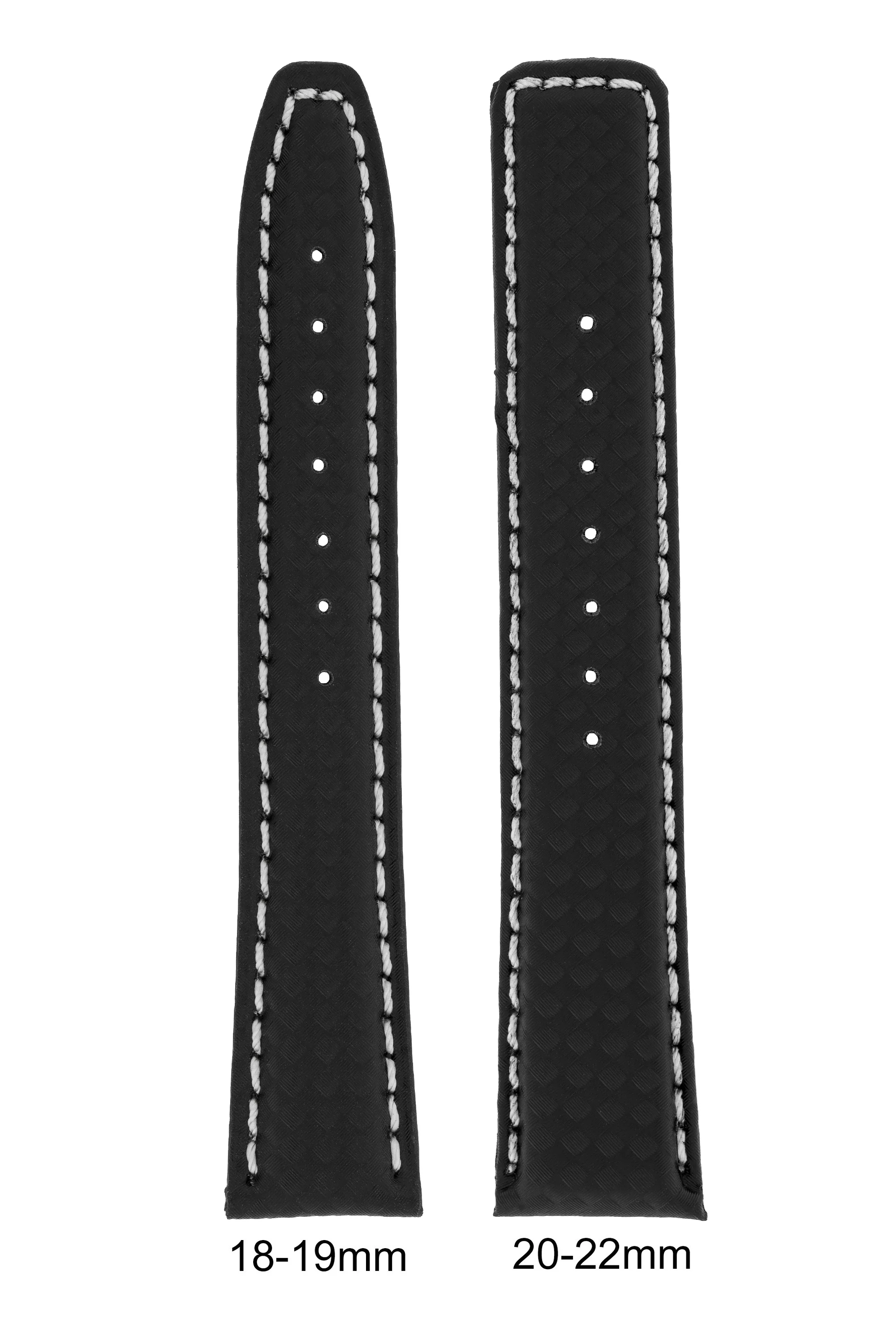 IWC-Style Carbon Embossed Watch Strap in BLACK - Image 6