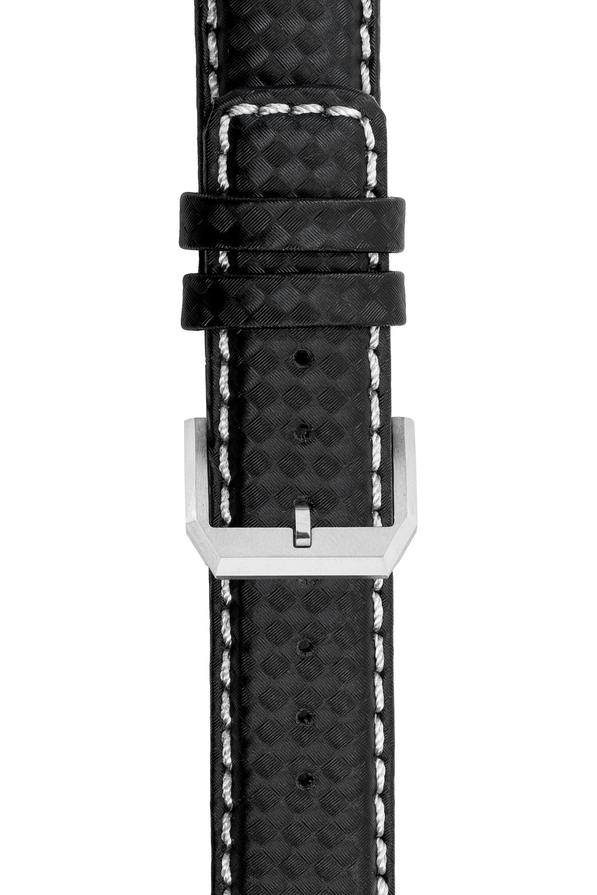 IWC-Style Carbon Embossed Watch Strap in BLACK - Image 8
