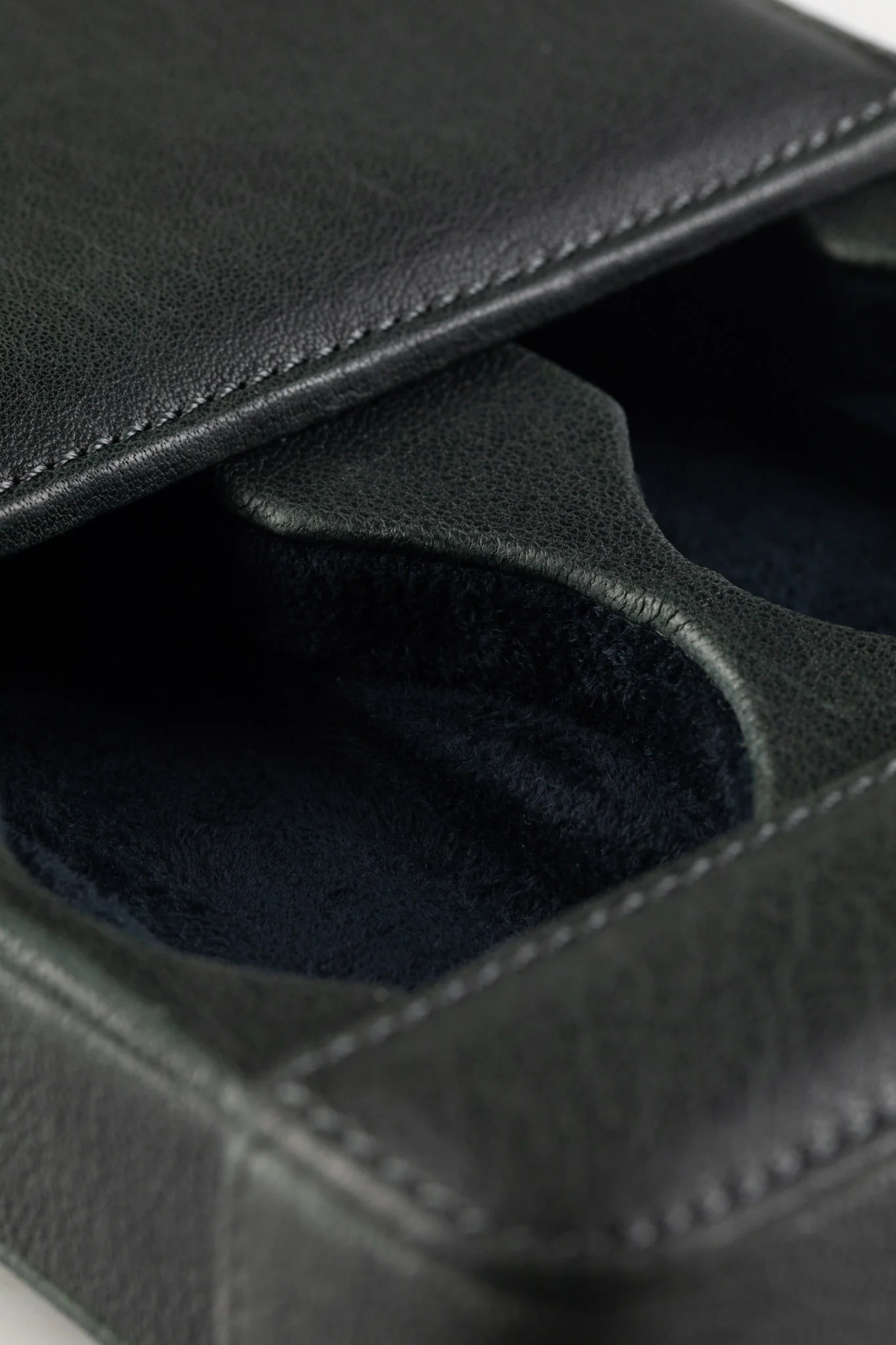JPM 2-Watch Leather Sliding Storage Case in SPRUCE GREY - Image 5