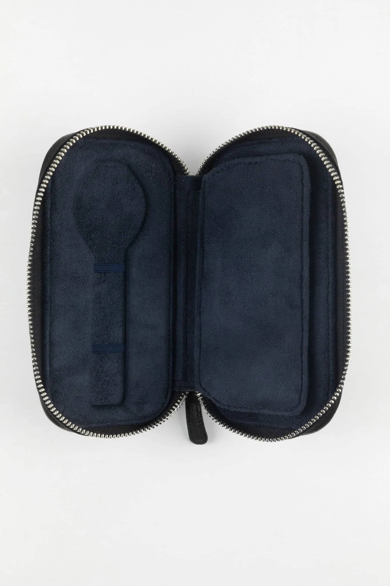 JPM 2-Watch Leather Travel Storage Case in BLACK - Image 3
