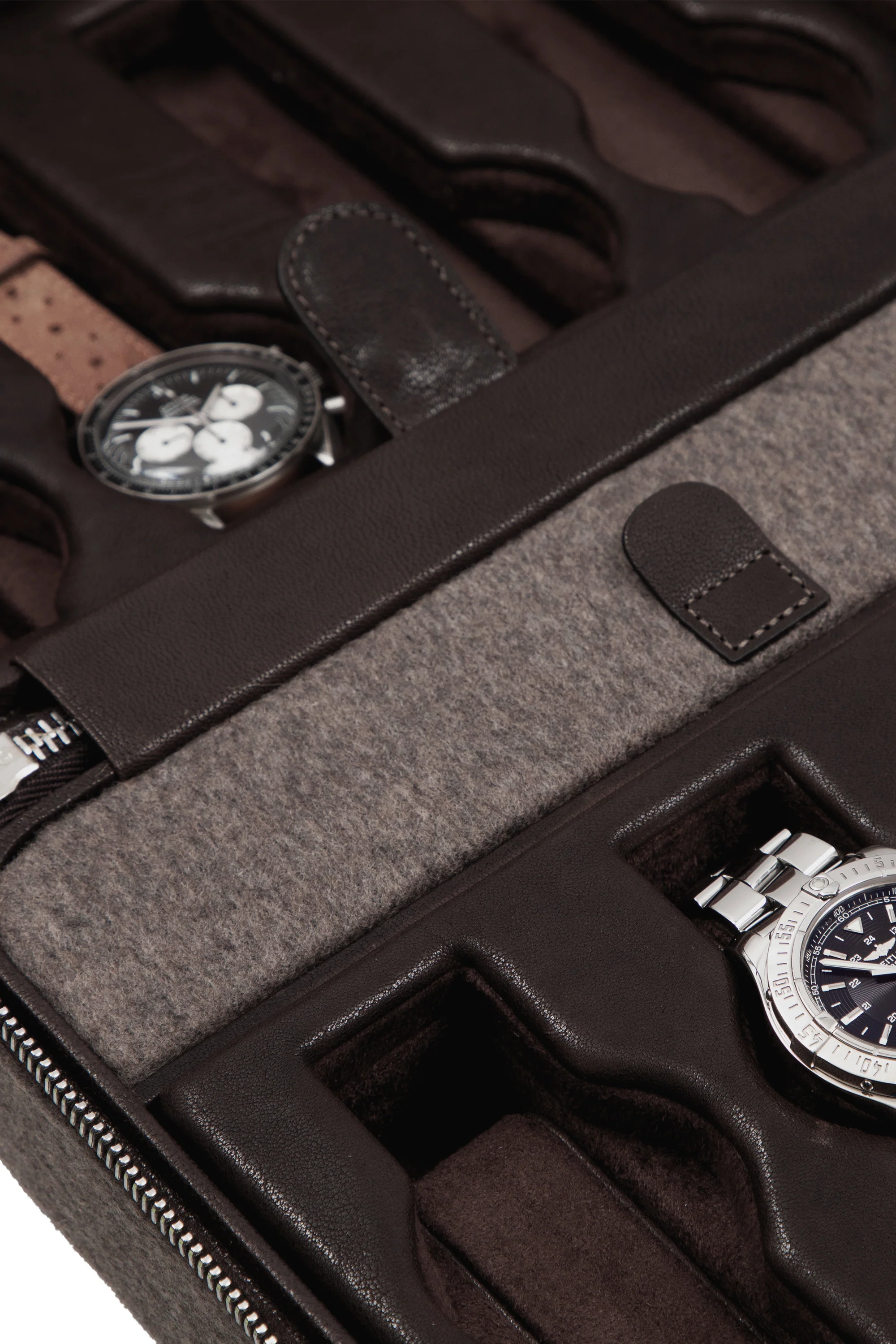 JPM 8-Watch Cashmere Travel Storage Case in MOLE GREY - Image 4