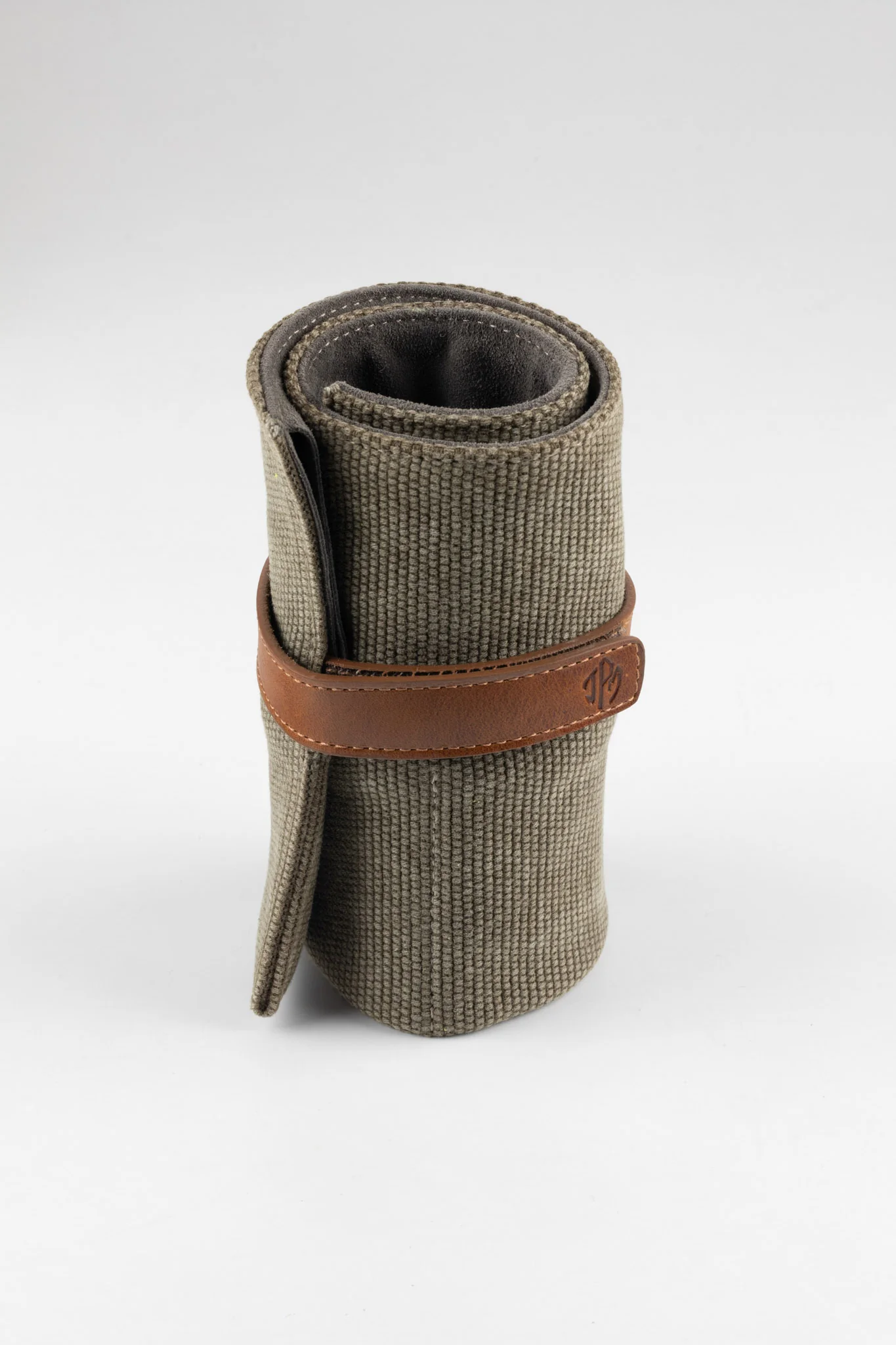 JPM Canvas Watch Roll with Suede Lining in GREY - Image 5