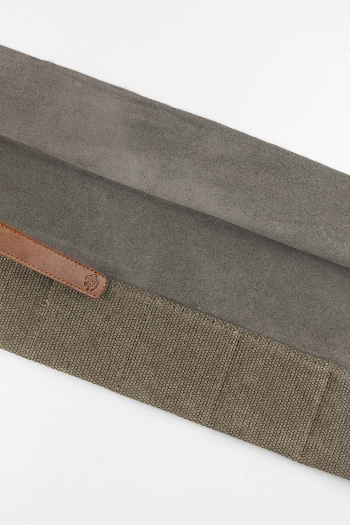 JPM Canvas Watch Roll with Suede Lining in GREY - Image 7