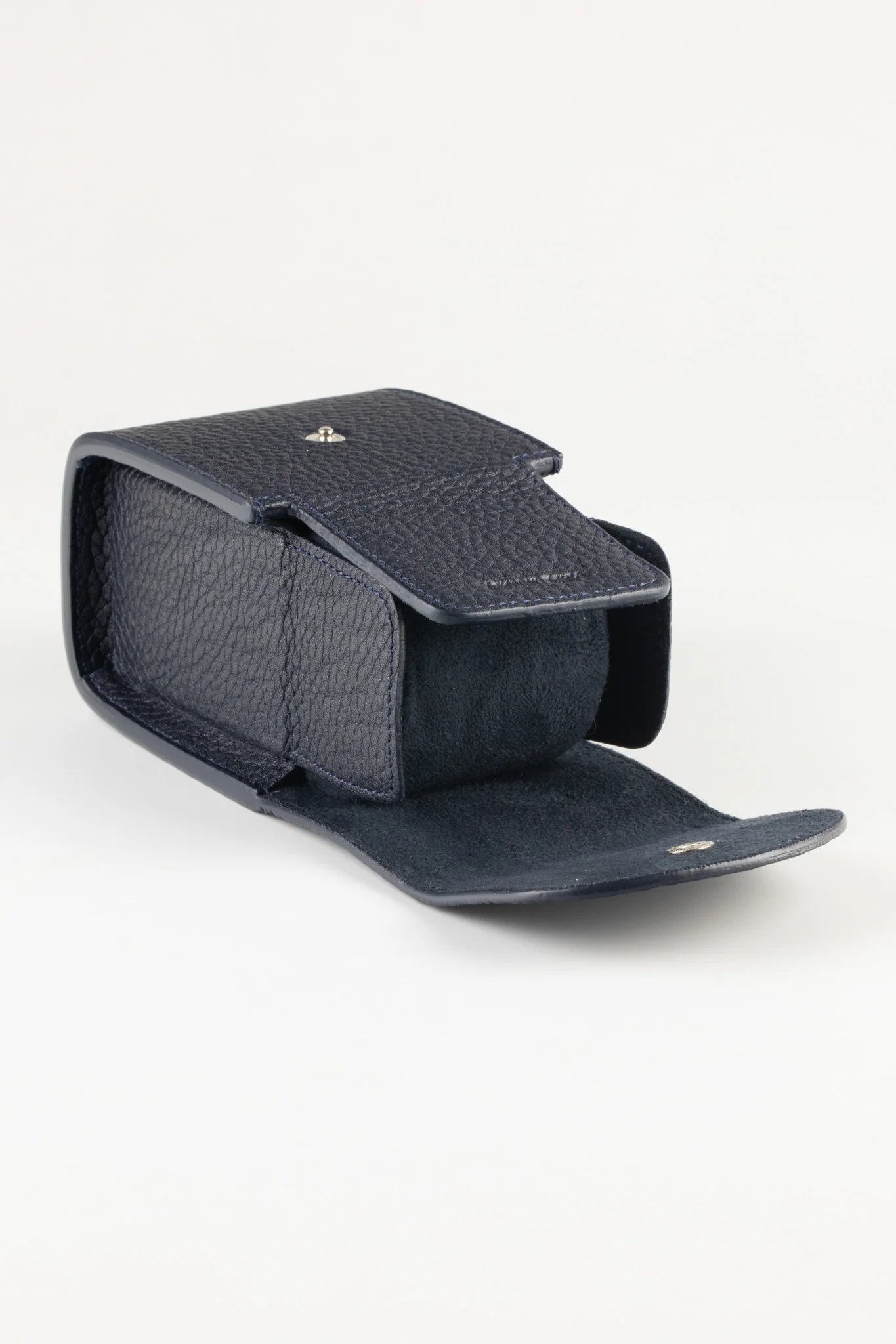 JPM Cubo Single Leather Watch Travel Case in BLUE - Image 3