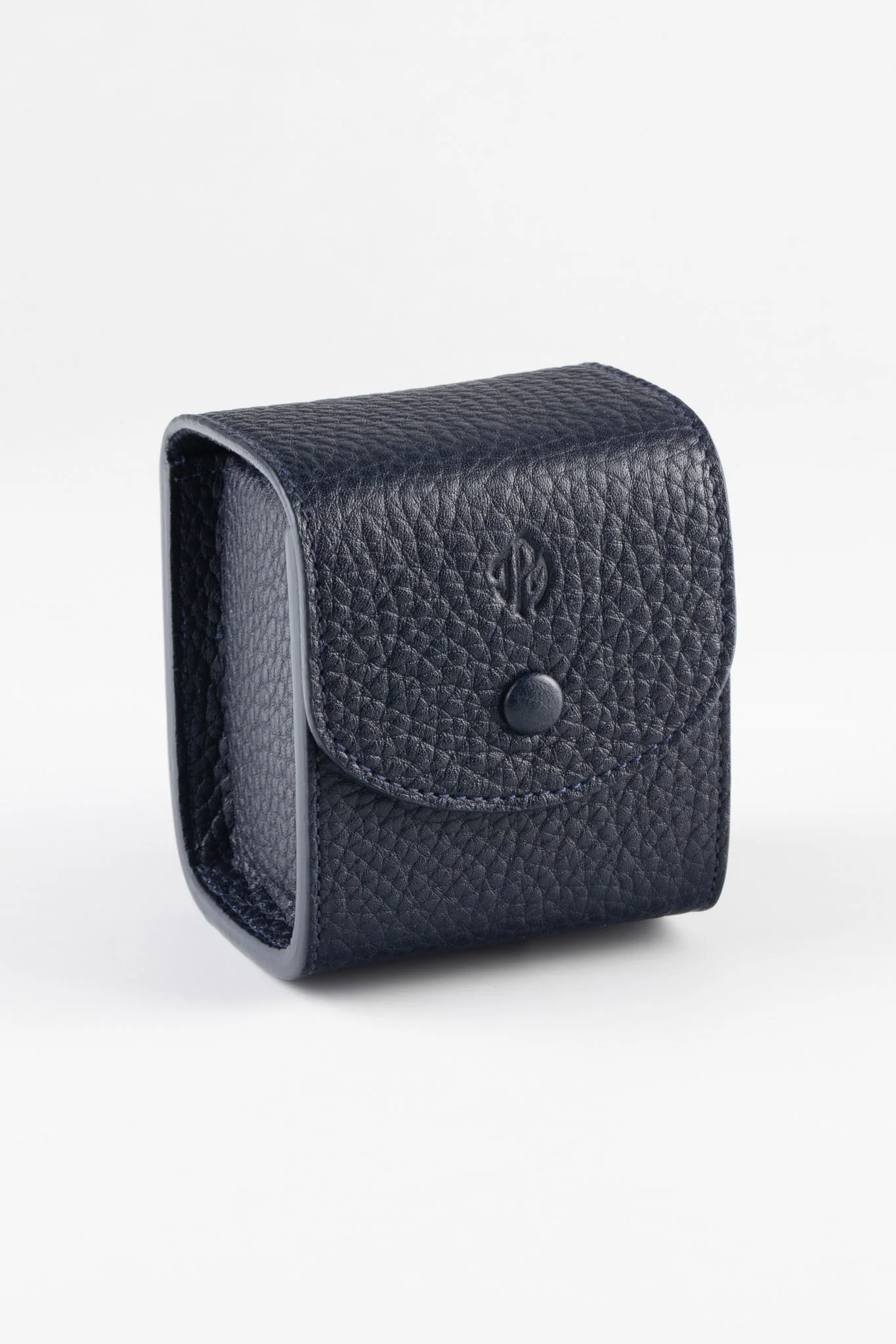 JPM Cubo Single Leather Watch Travel Case in BLUE - Image 5
