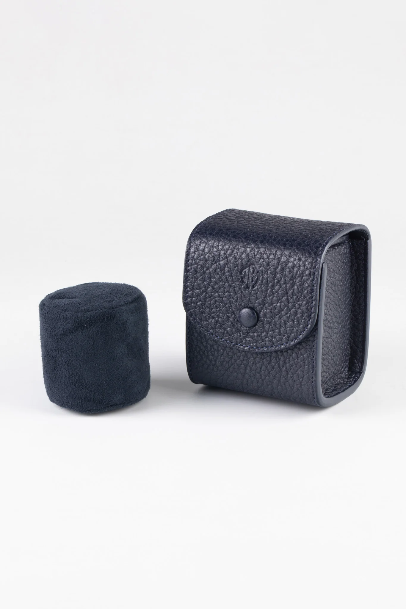 JPM Cubo Single Leather Watch Travel Case in BLUE - Image 7
