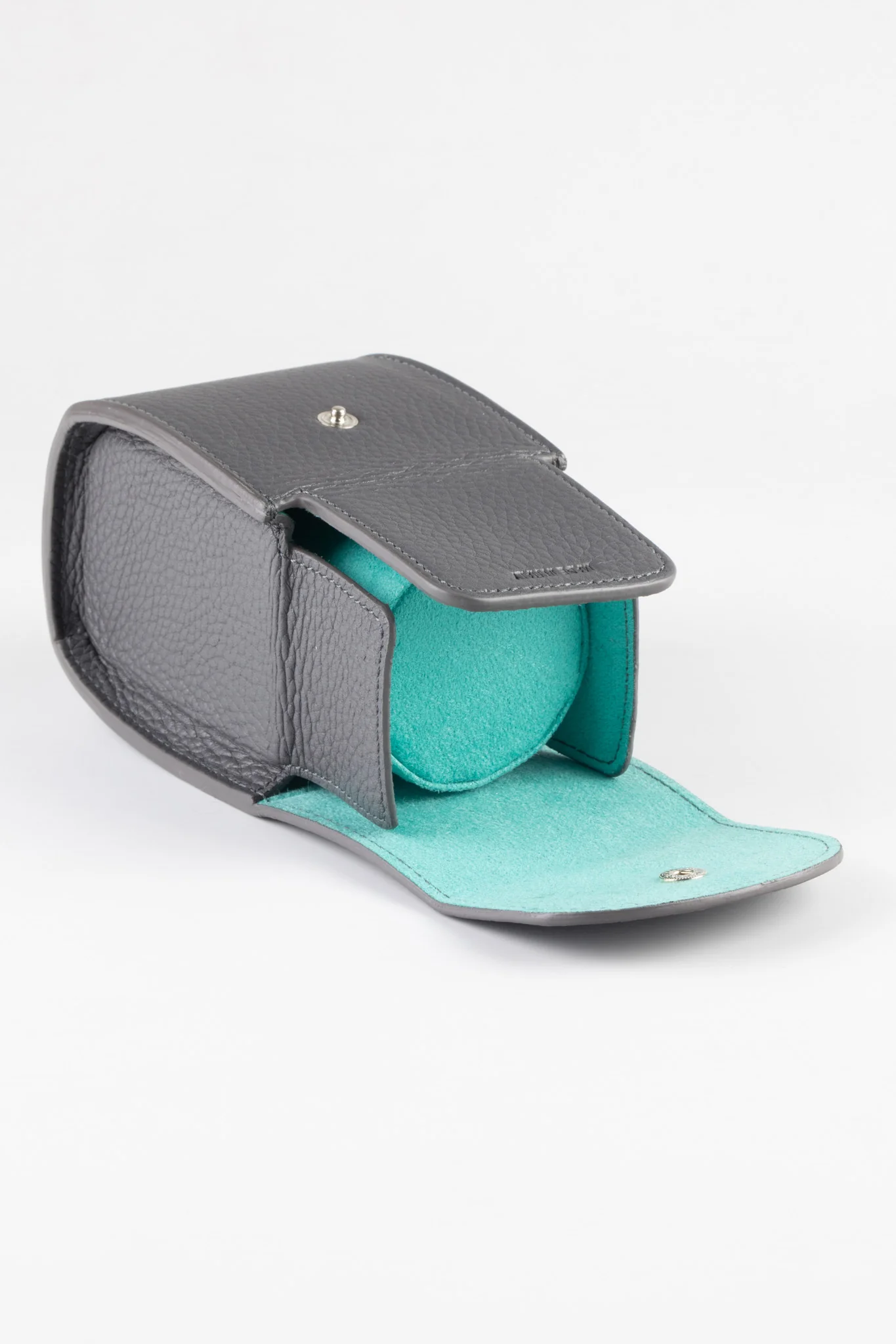 JPM Cubo Single Watch Leather Travel Case in GREY - Image 3