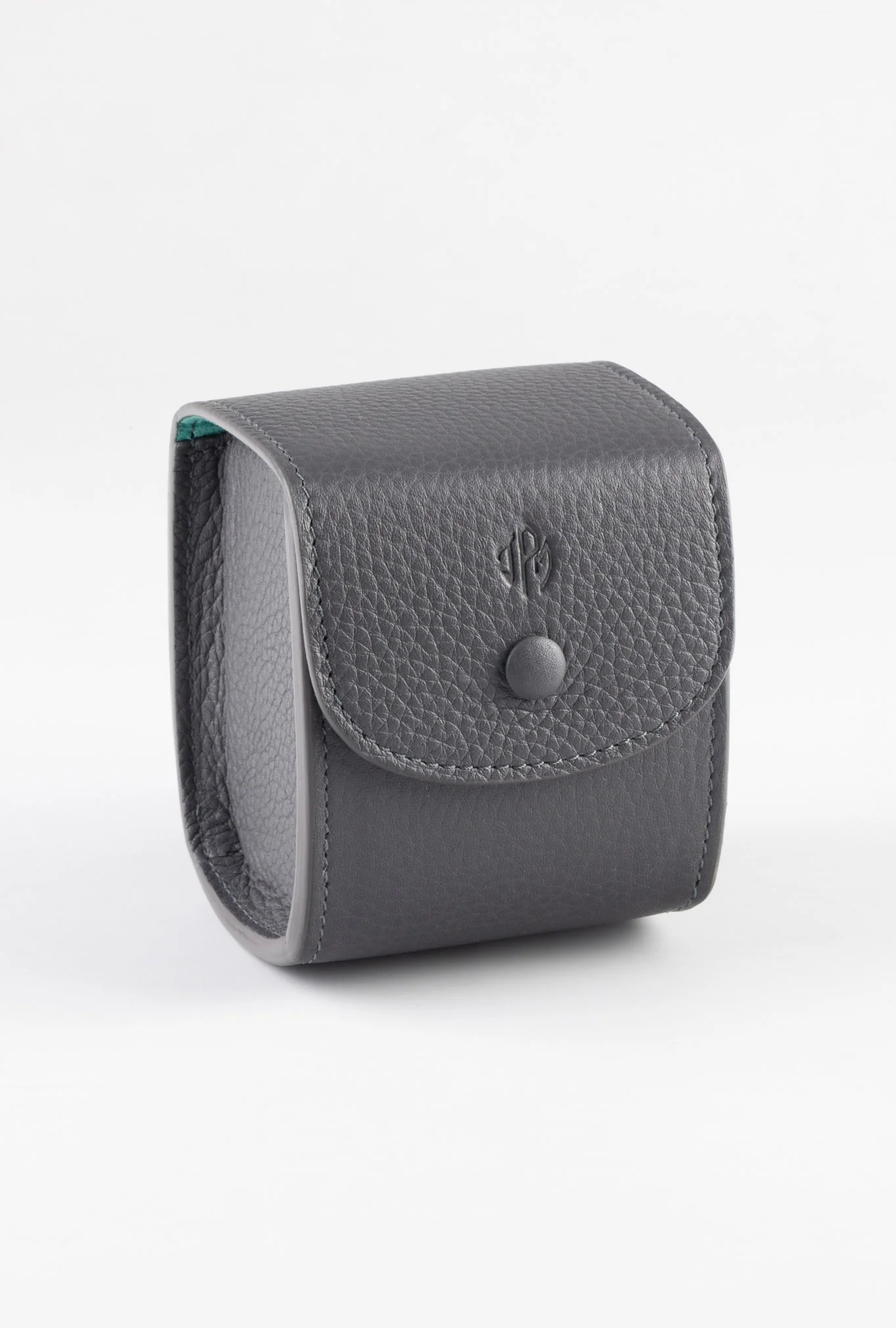 JPM Cubo Single Watch Leather Travel Case in GREY - Image 5