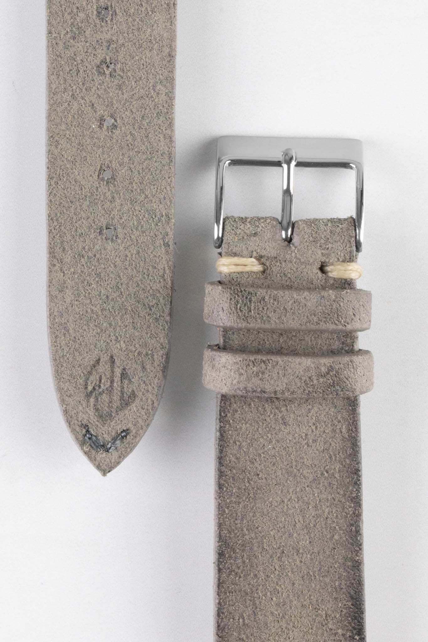 JPM Italian Distressed Tasso Leather Watch Strap in GREY - Image 3