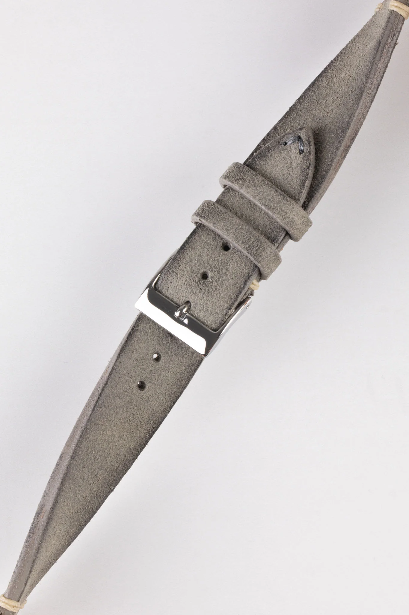 JPM Italian Distressed Tasso Leather Watch Strap in GREY - Image 5