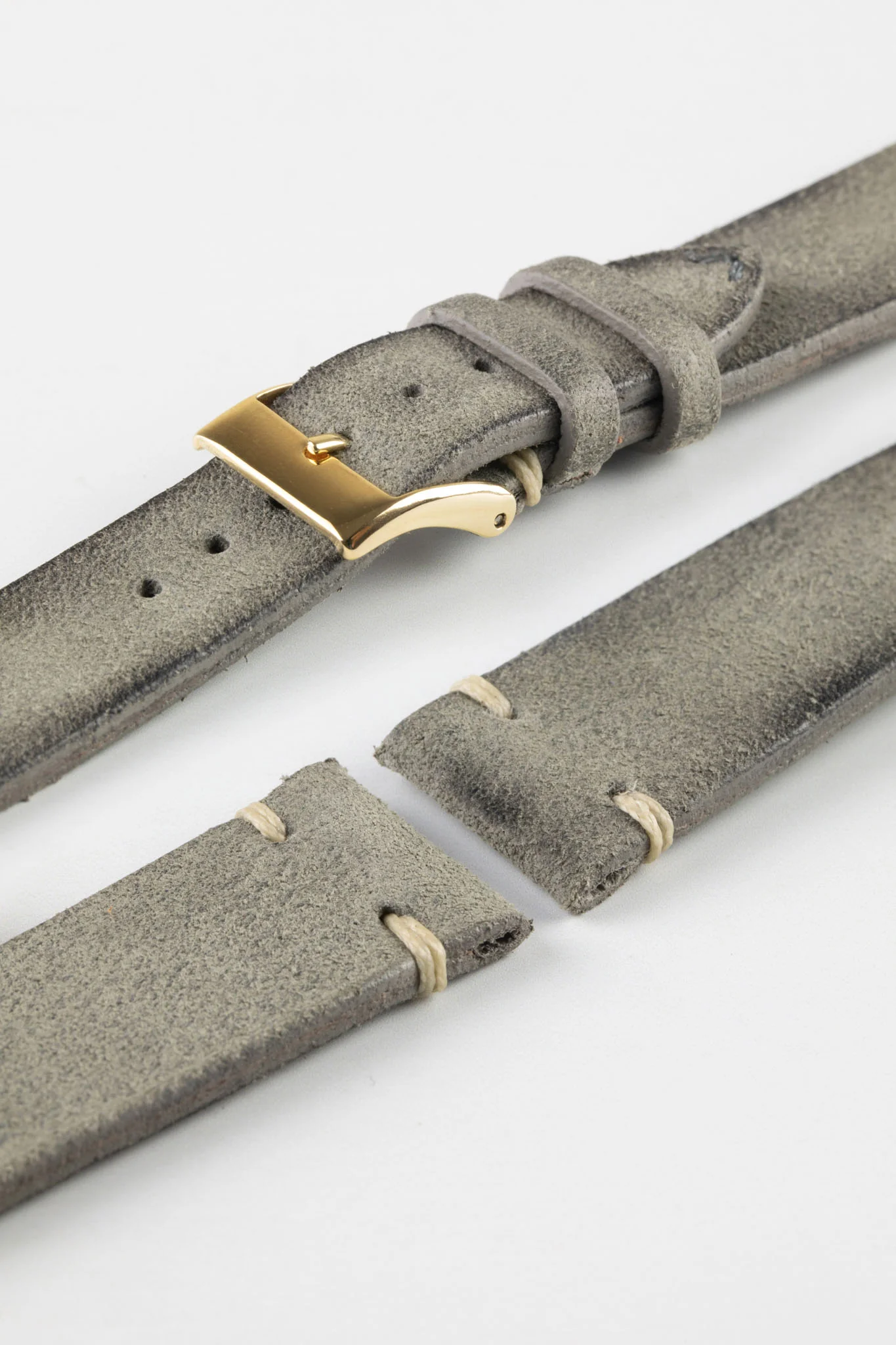 JPM Italian Distressed Tasso Leather Watch Strap in GREY - Image 8