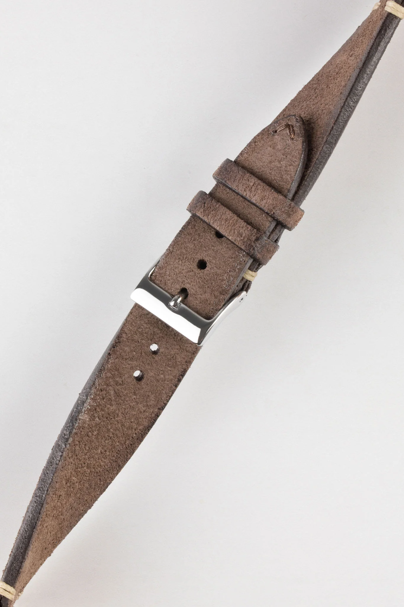 JPM Italian Distressed Tasso Leather Watch Strap in BROWN - Image 4