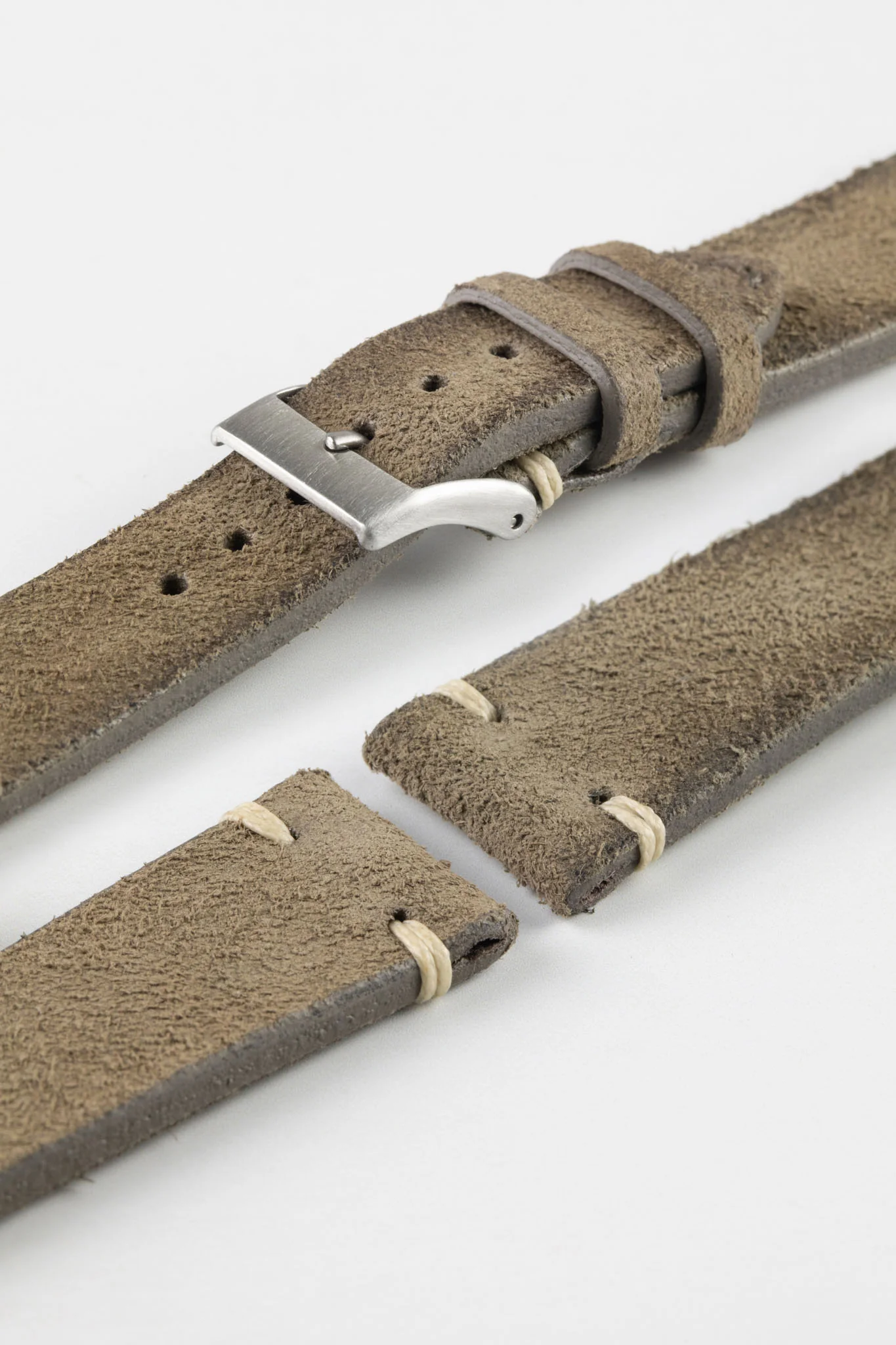 JPM Italian Distressed Tasso Leather Watch Strap in SAND - Image 6